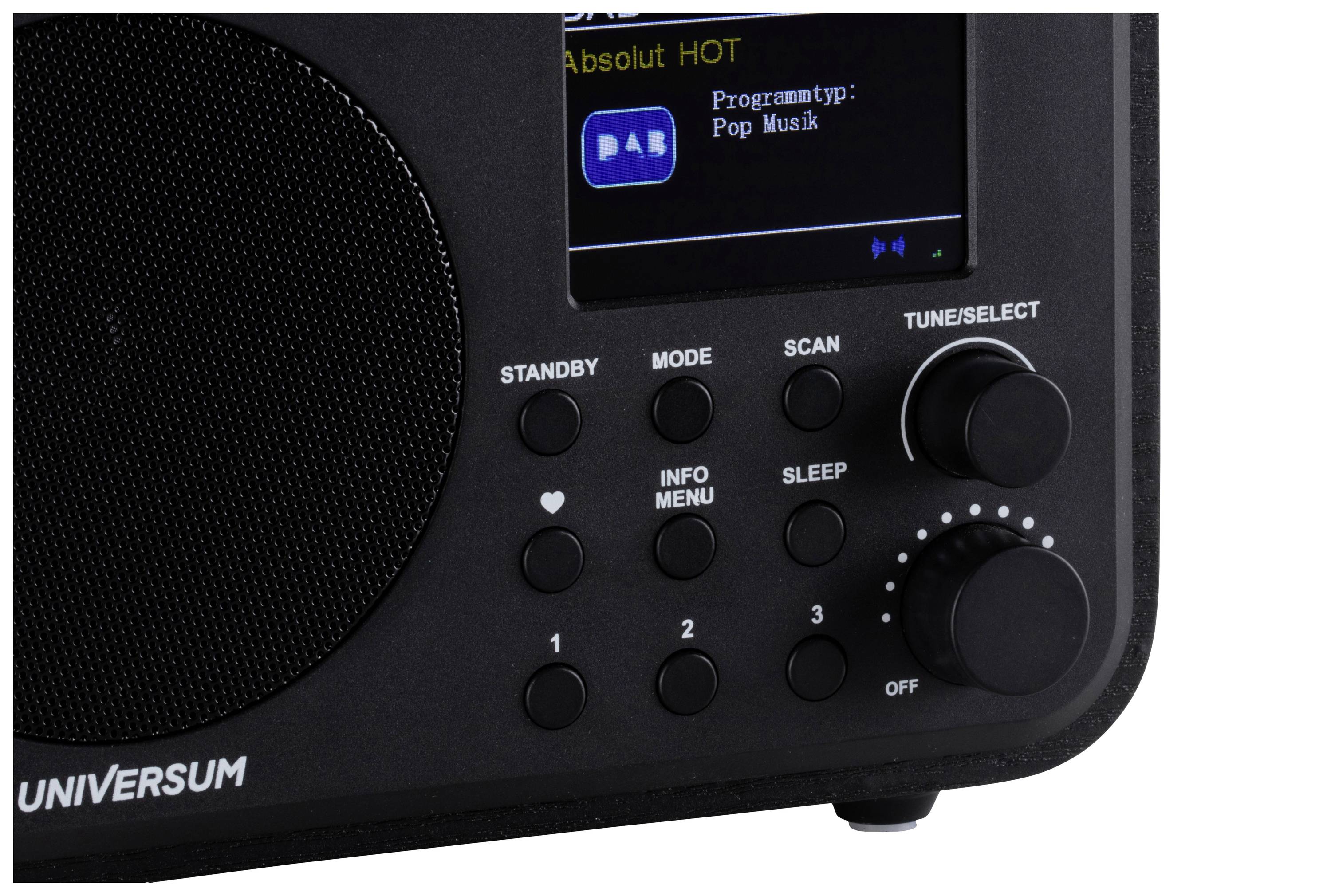 UNIVERSUM DR 300-20 Tischradio DAB+, UKW Bluetooth® wiederaufladbar Schwarz