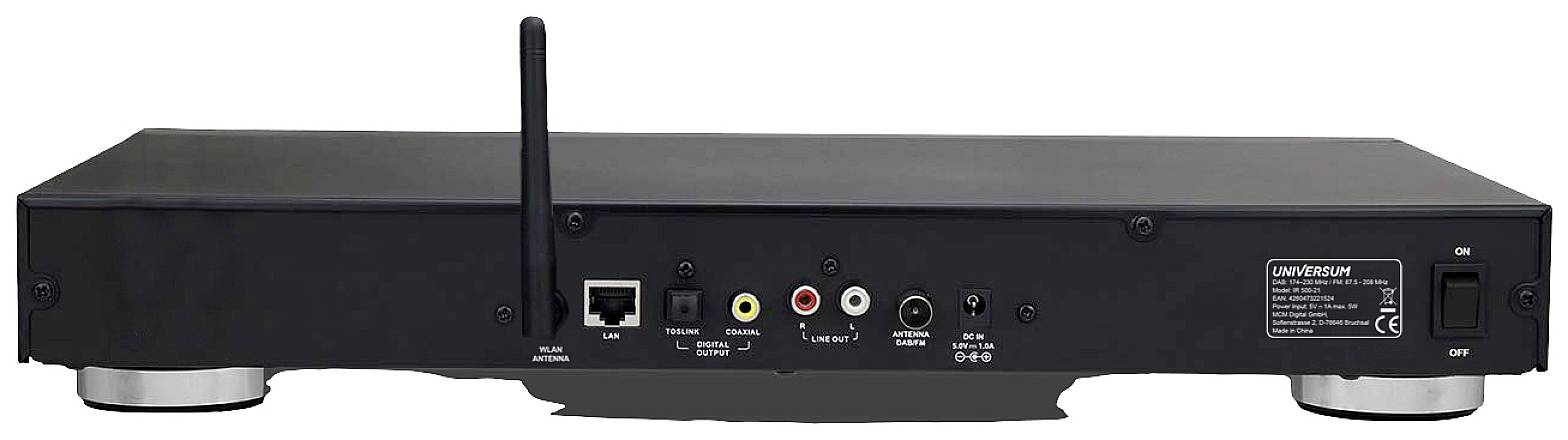 UNIVERSUM IR 500-21 Internet Tischradio Internet, DAB+, UKW Bluetooth®, WLAN, Internetradio Inkl. Fernbedienung, Weckfunktion