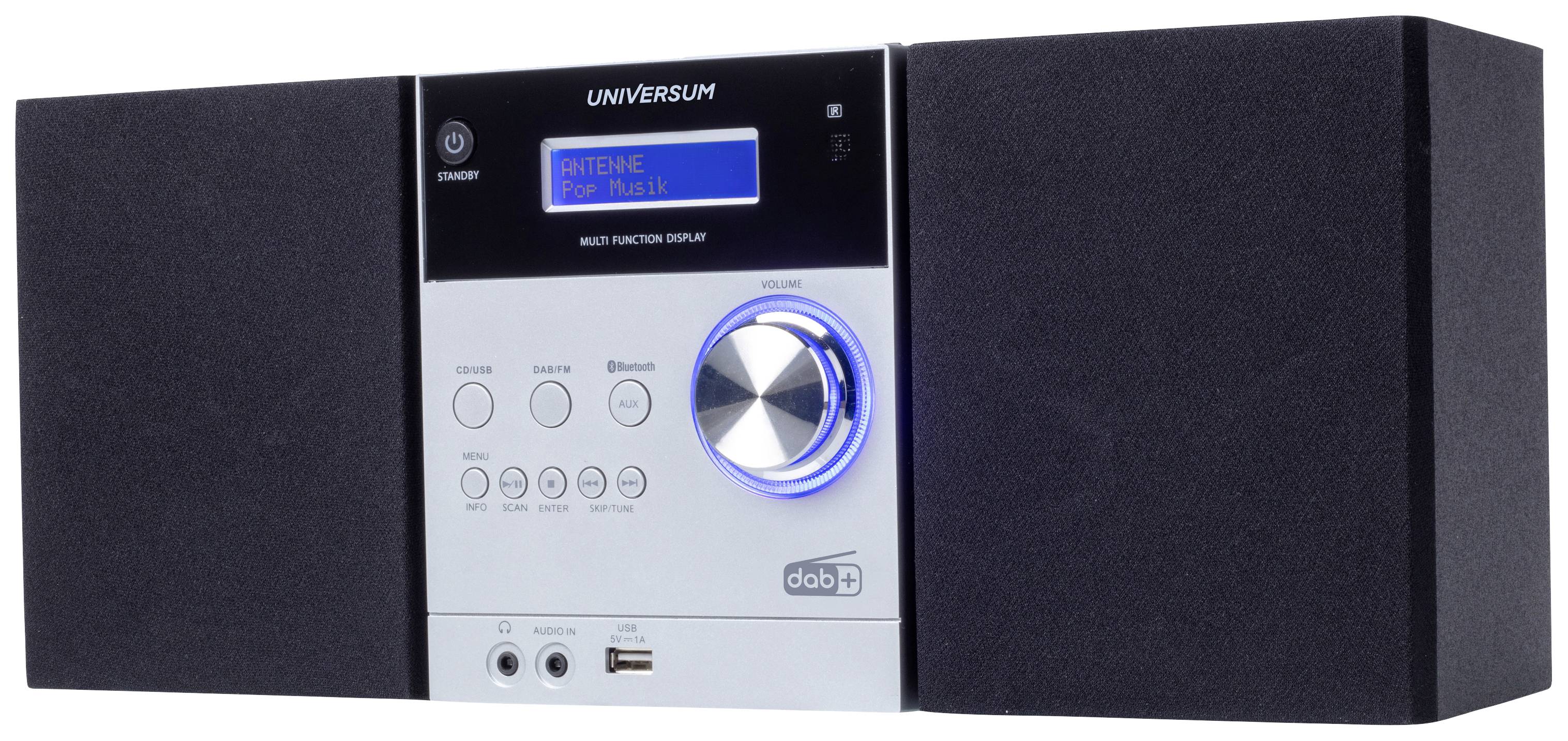 UNIVERSUM MS 300-21 Stereoanlage AUX, Bluetooth®, CD, DAB+, UKW, USB, Akku-Ladefunktion, Inkl. Fernbedienung, Inkl
