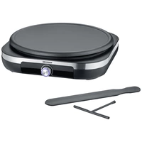 Severin CM 2199 Crépes Maker Antihaftbeschichtung, stufenloser Temperaturregler Schwarz, Edelstahl Severin CM 2199 Crépes Maker Antihaftbeschichtung, stufenloser Temperaturregler Schwarz, Edelstahl