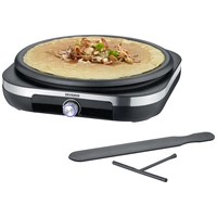 Severin CM 2199 Crépes Maker Antihaftbeschichtung, stufenloser Temperaturregler Schwarz, Edelstahl Severin CM 2199 Crépes Maker Antihaftbeschichtung, stufenloser Temperaturregler Schwarz, Edelstahl