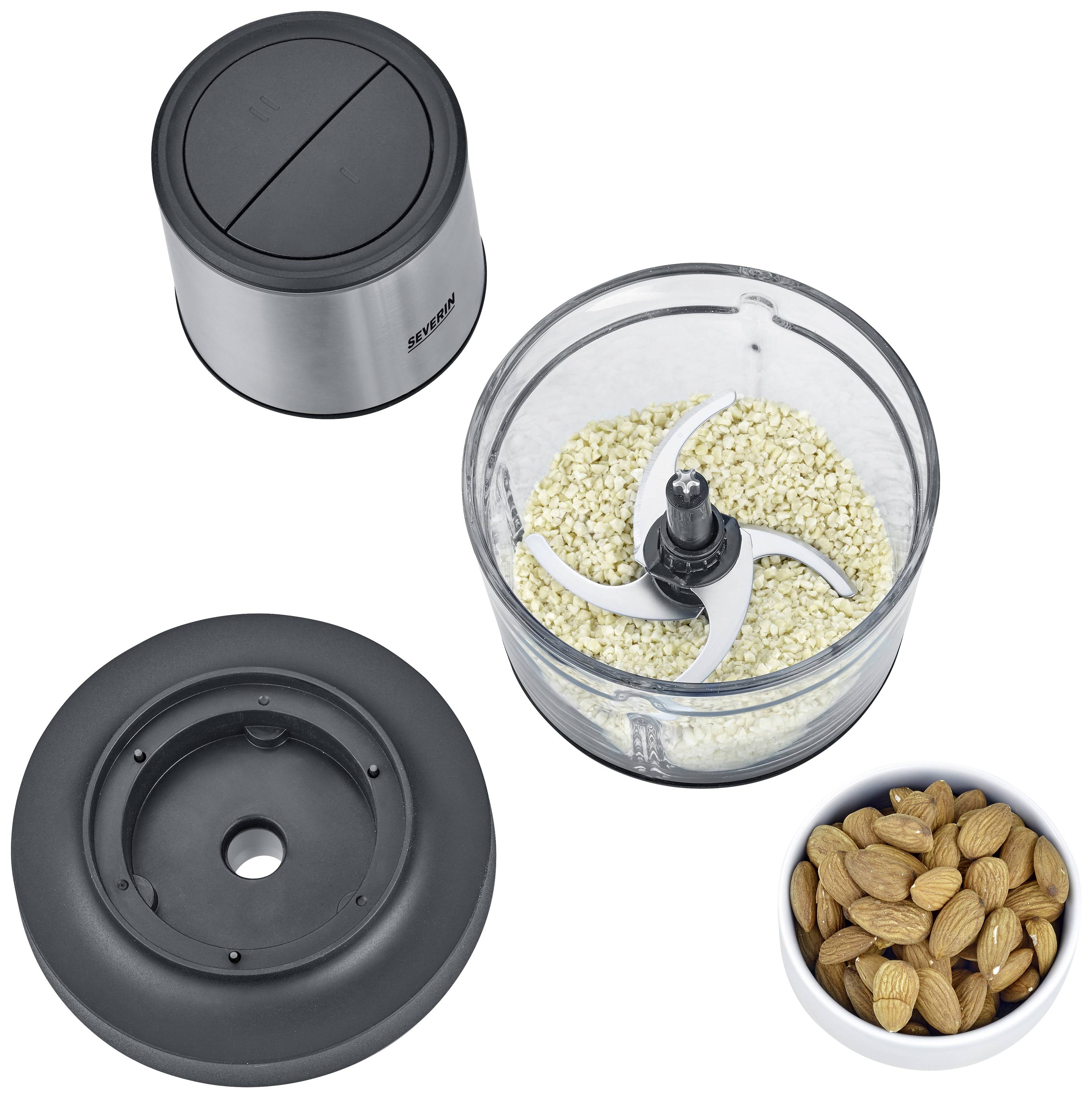 Severin KM 3866 Zerkleinerer 200 W Edelstahl, Schwarz