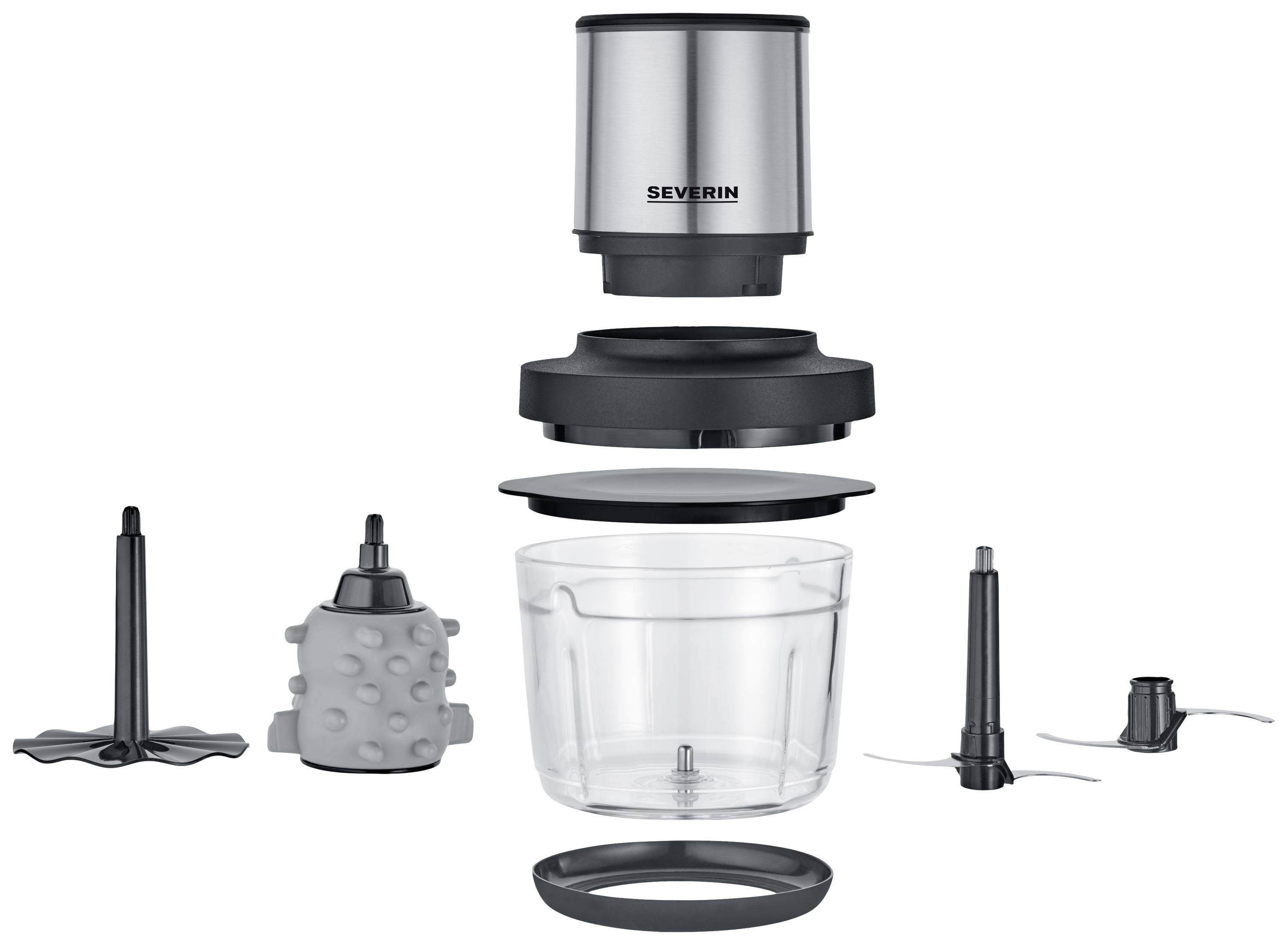 Severin KM 3866 Zerkleinerer 200 W Edelstahl, Schwarz