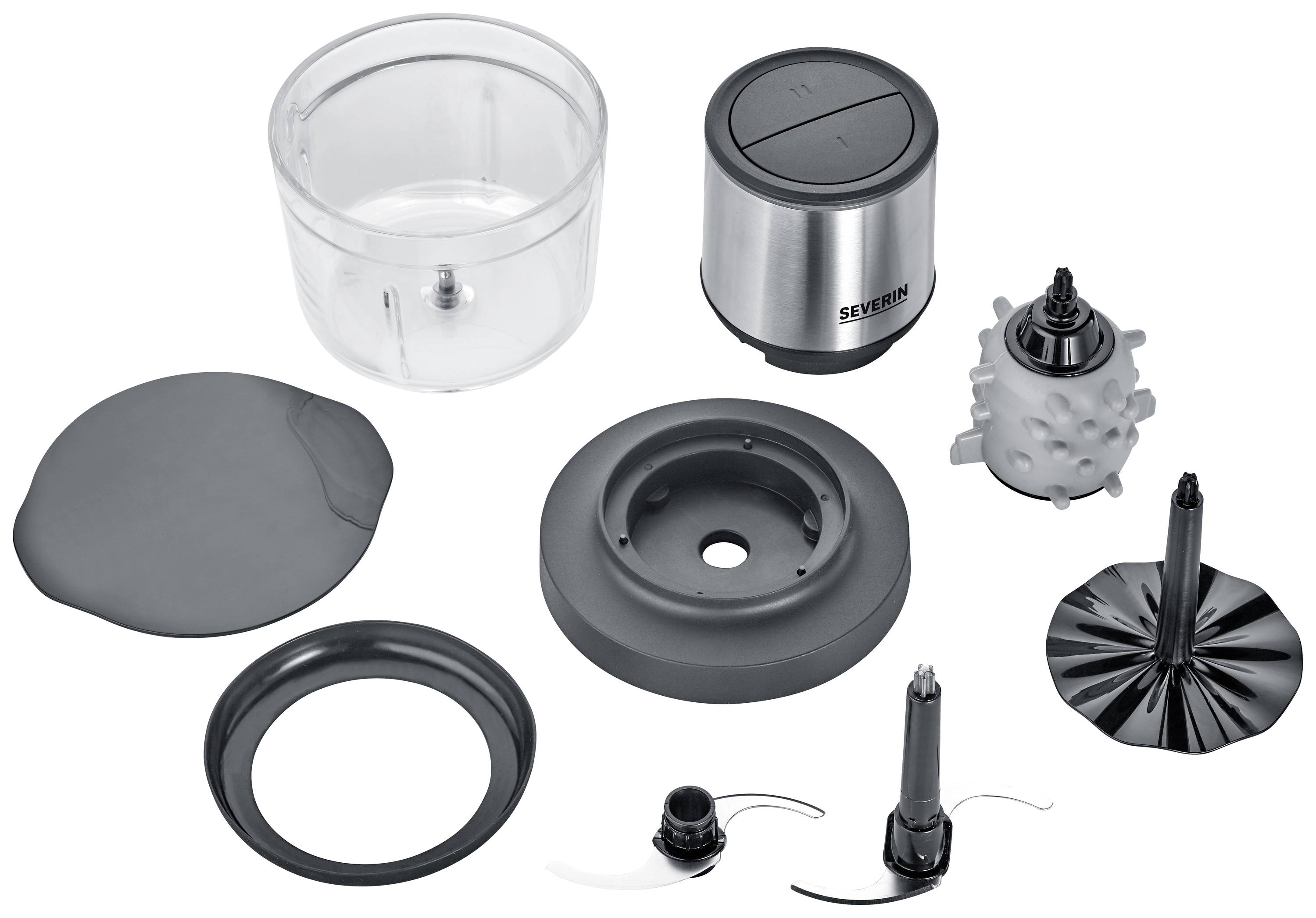 Severin KM 3866 Zerkleinerer 200 W Edelstahl, Schwarz