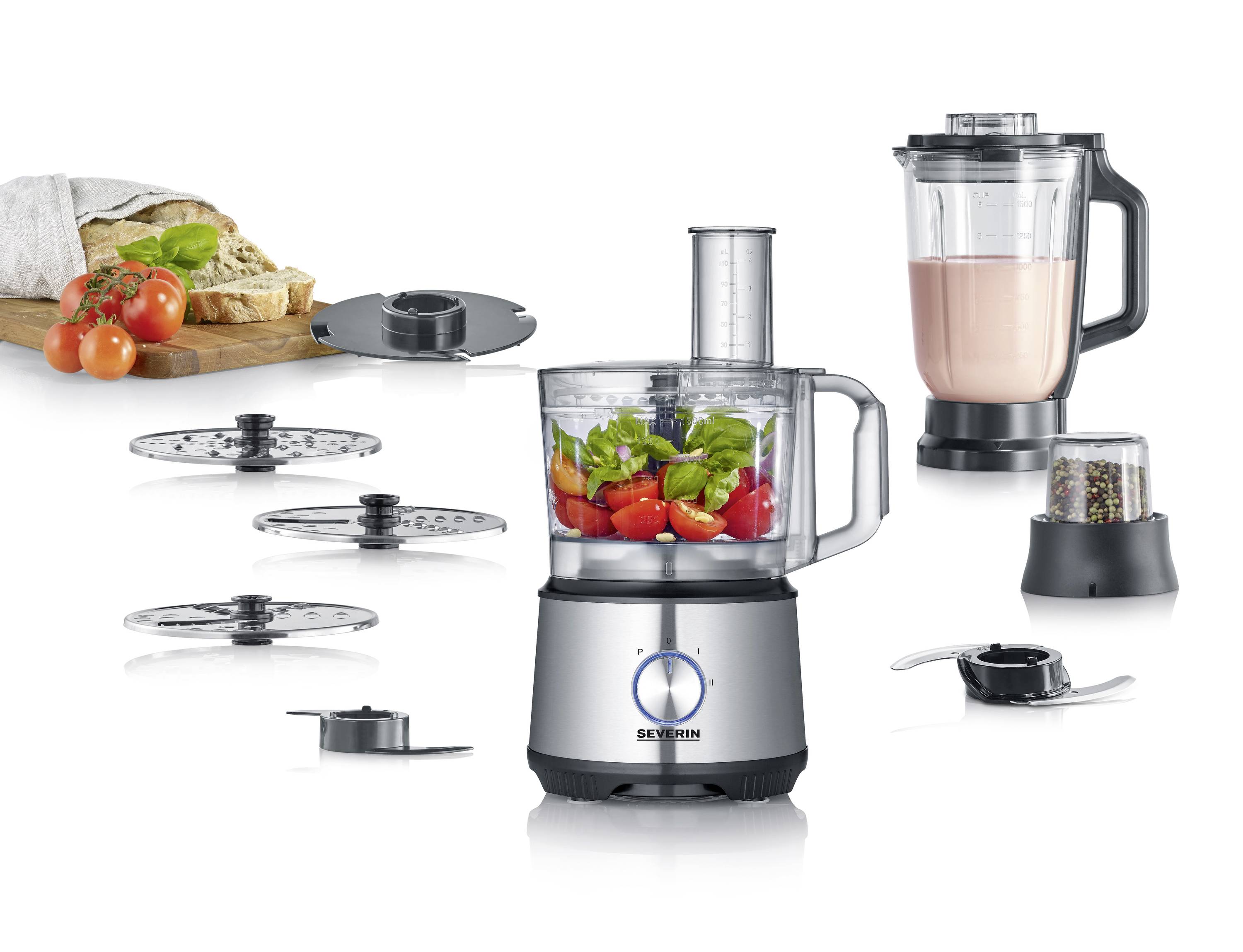 Severin KM 3892 Küchenmaschine 1200W Silber, Schwarz