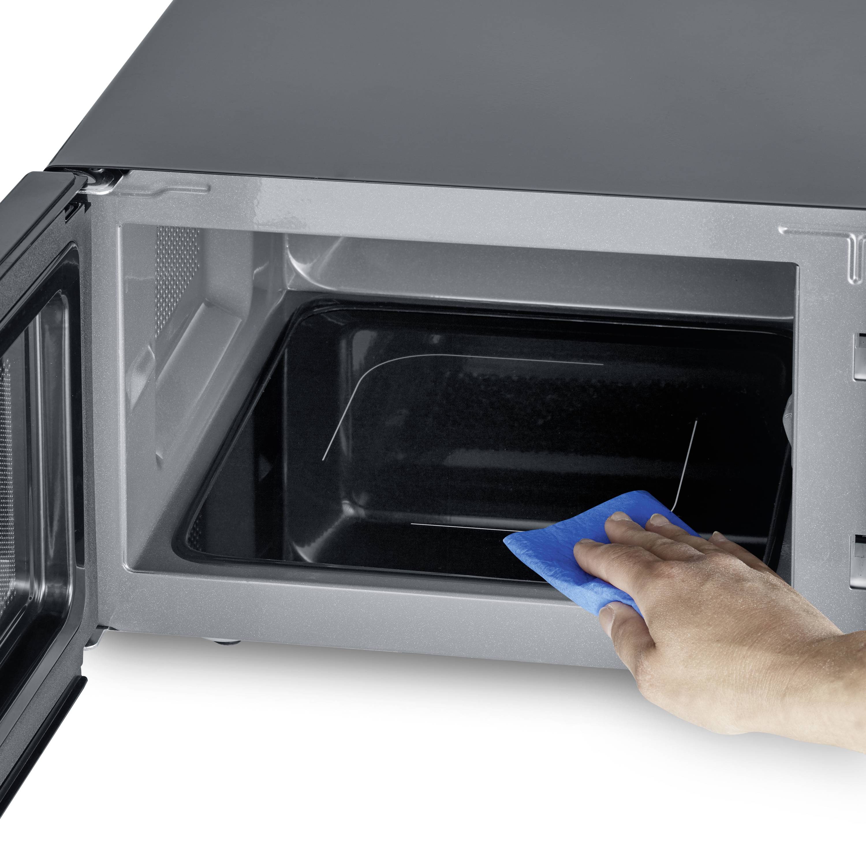 Severin MW 7762 Mikrowelle Schwarz, Edelstahl 800W Grillfunktion