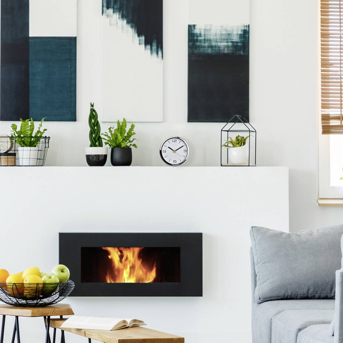 TFA Dostmann 60.1036.55 Quarz Tischuhr Aluminium