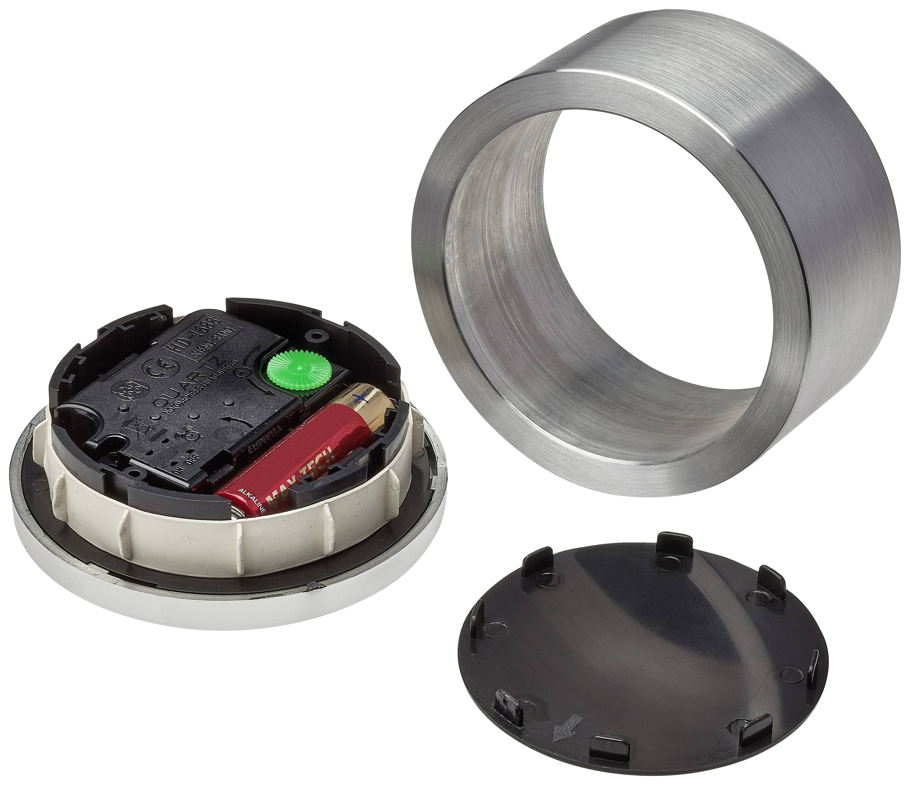 TFA Dostmann 60.1036.55 Quarz Tischuhr Aluminium