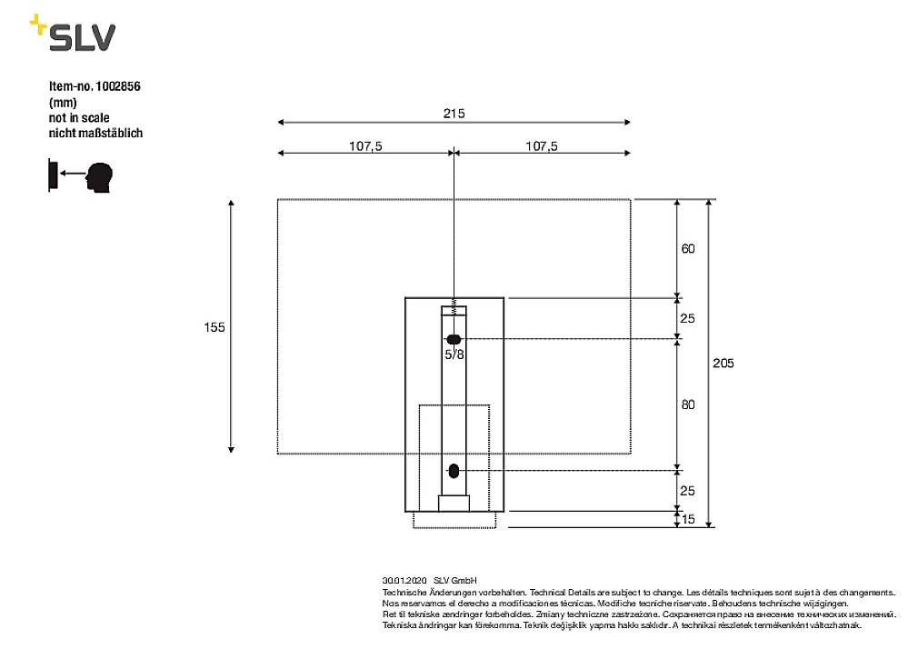 SLV KENKUA 1002856 LED-Wandleuchte E27 40 W Chrom