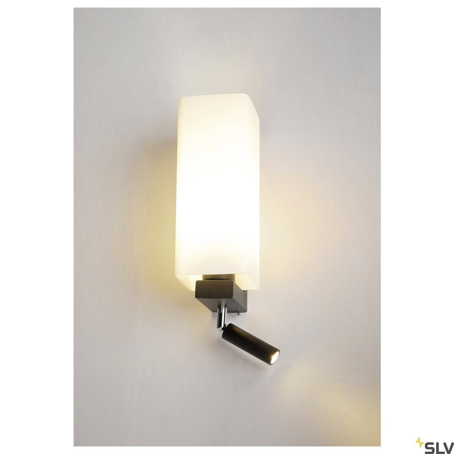 SLV QUADRASS SPOT 1003428 LED-Wandleuchte E27 2W Schwarz