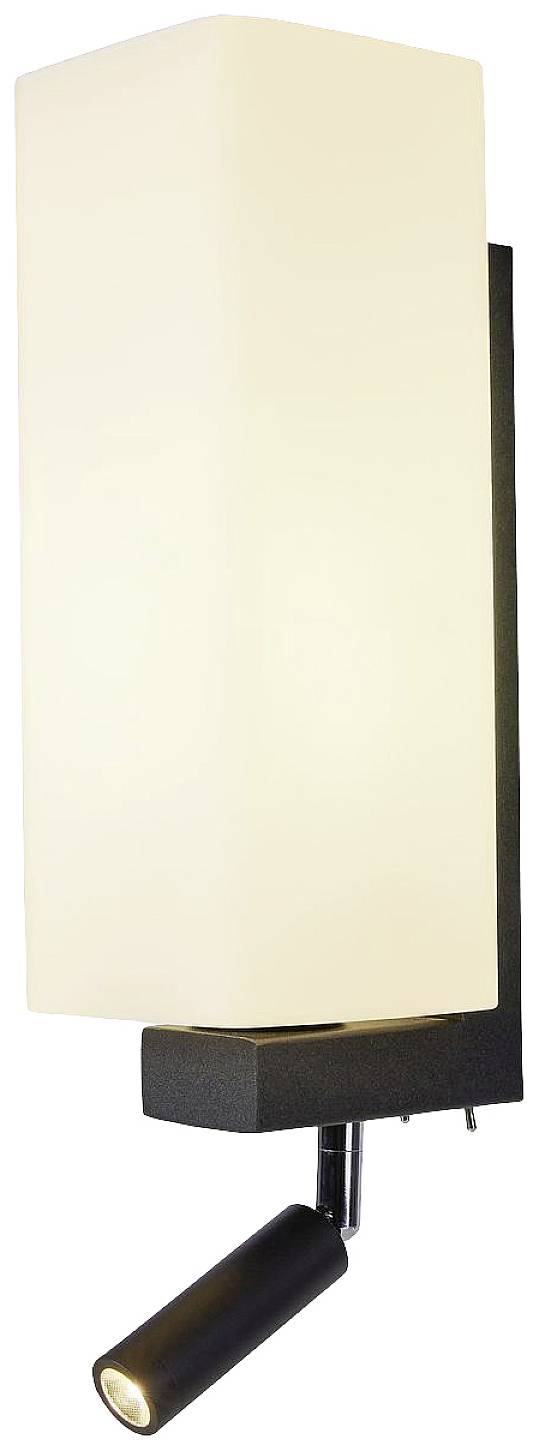 SLV QUADRASS SPOT 1003428 LED-Wandleuchte E27 2W Schwarz