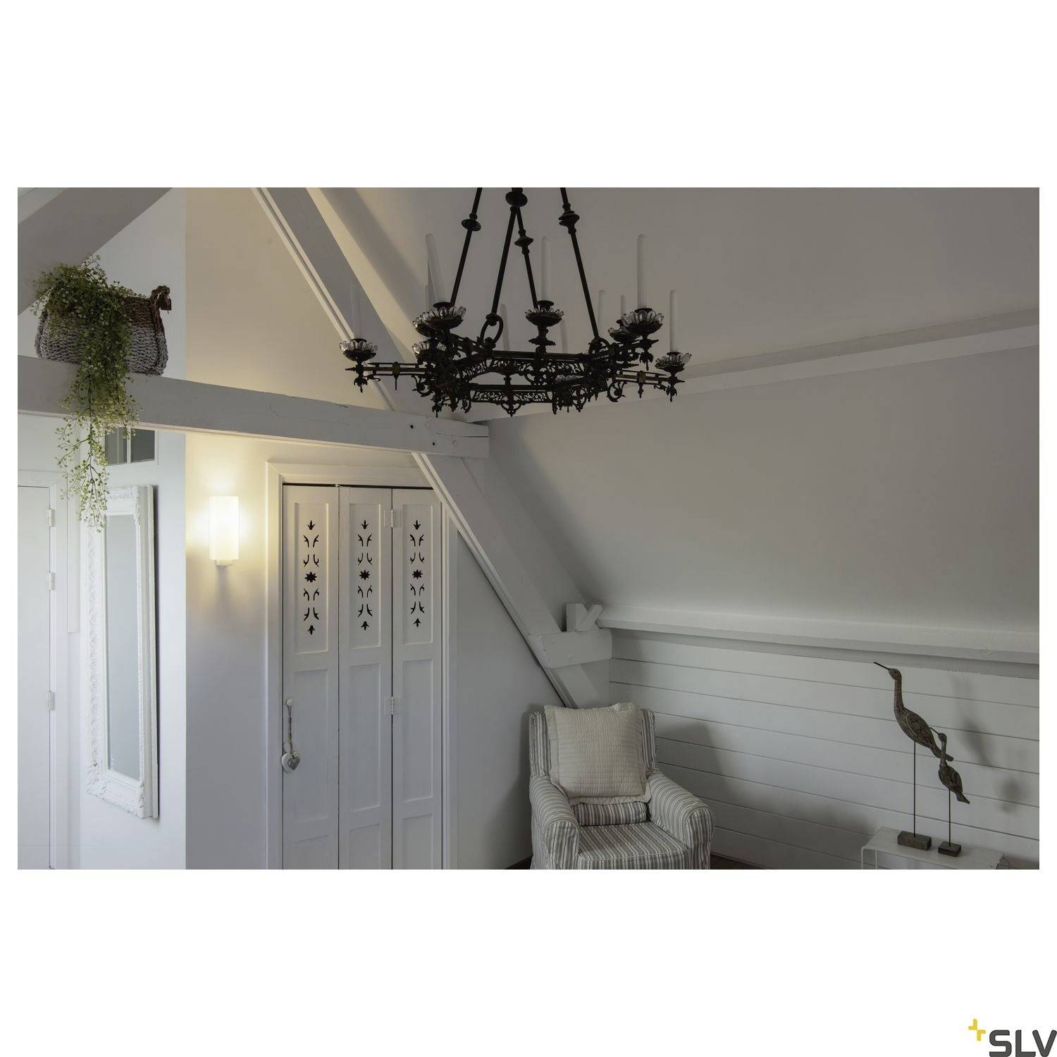 SLV QUADRASS 1003431 LED-Wandleuchte E27 40W Weiß