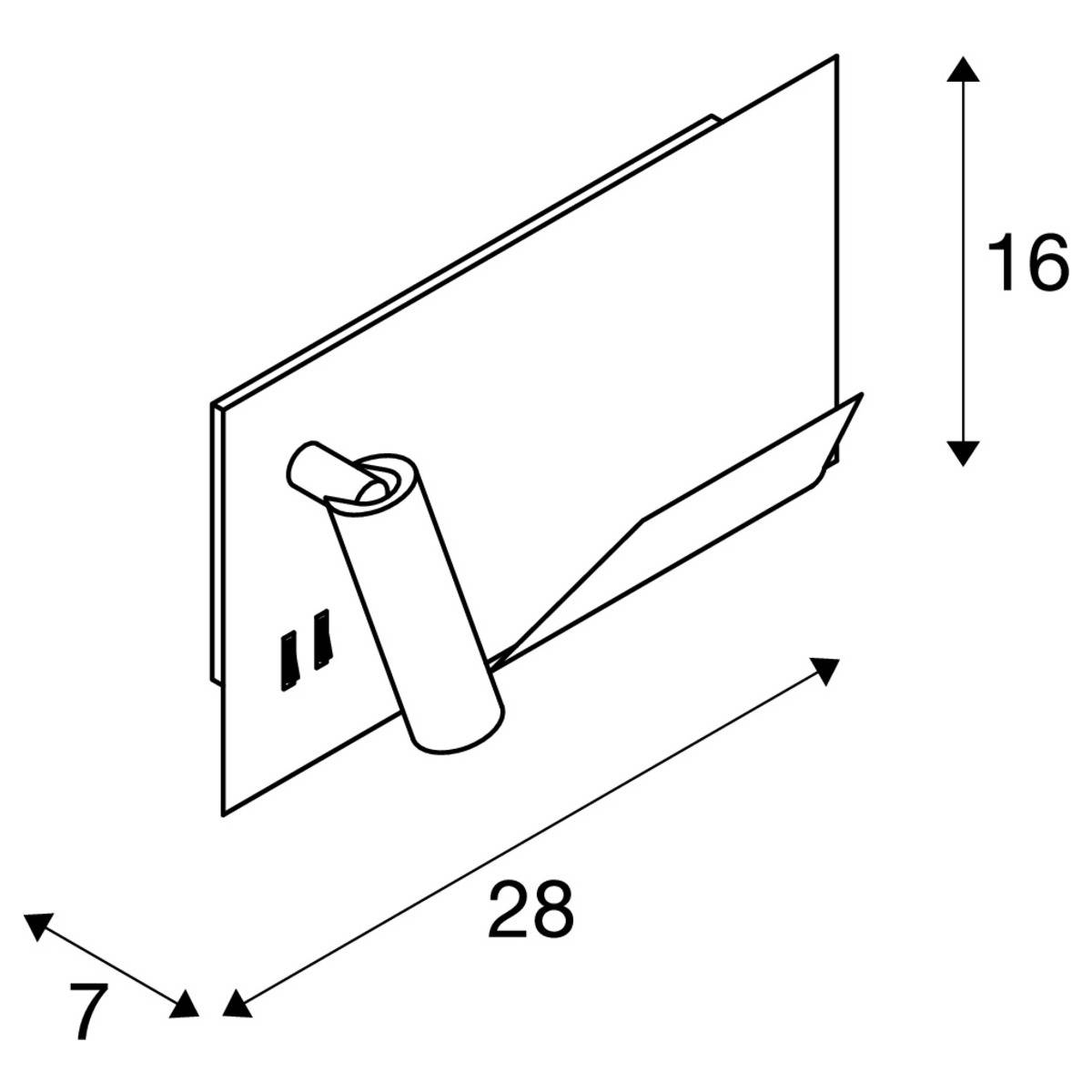 SLV SOMNILA SPOT 1003457 LED-Wandleuchte LED fest eingebaut 13W Weiß