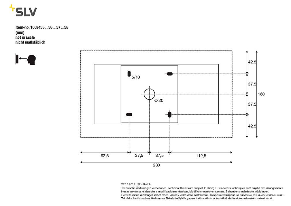 SLV SOMNILA SPOT 1003457 LED-Wandleuchte LED fest eingebaut 13W Weiß