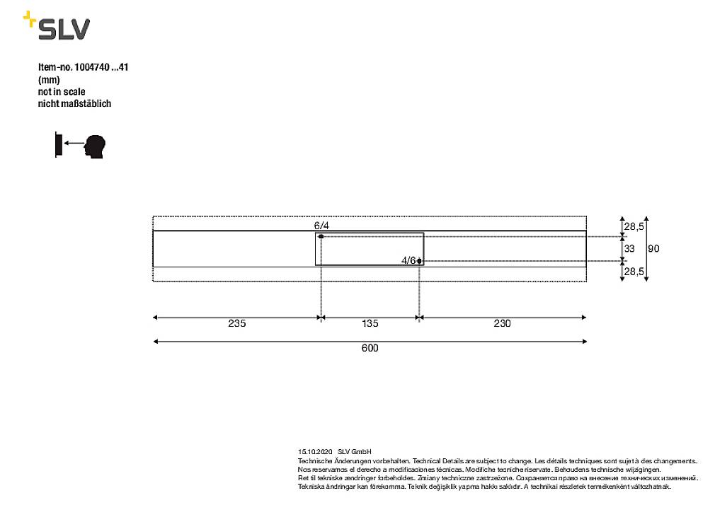 SLV DIRETO 60 1004741 LED-Wandleuchte LED fest eingebaut 14W Weiß