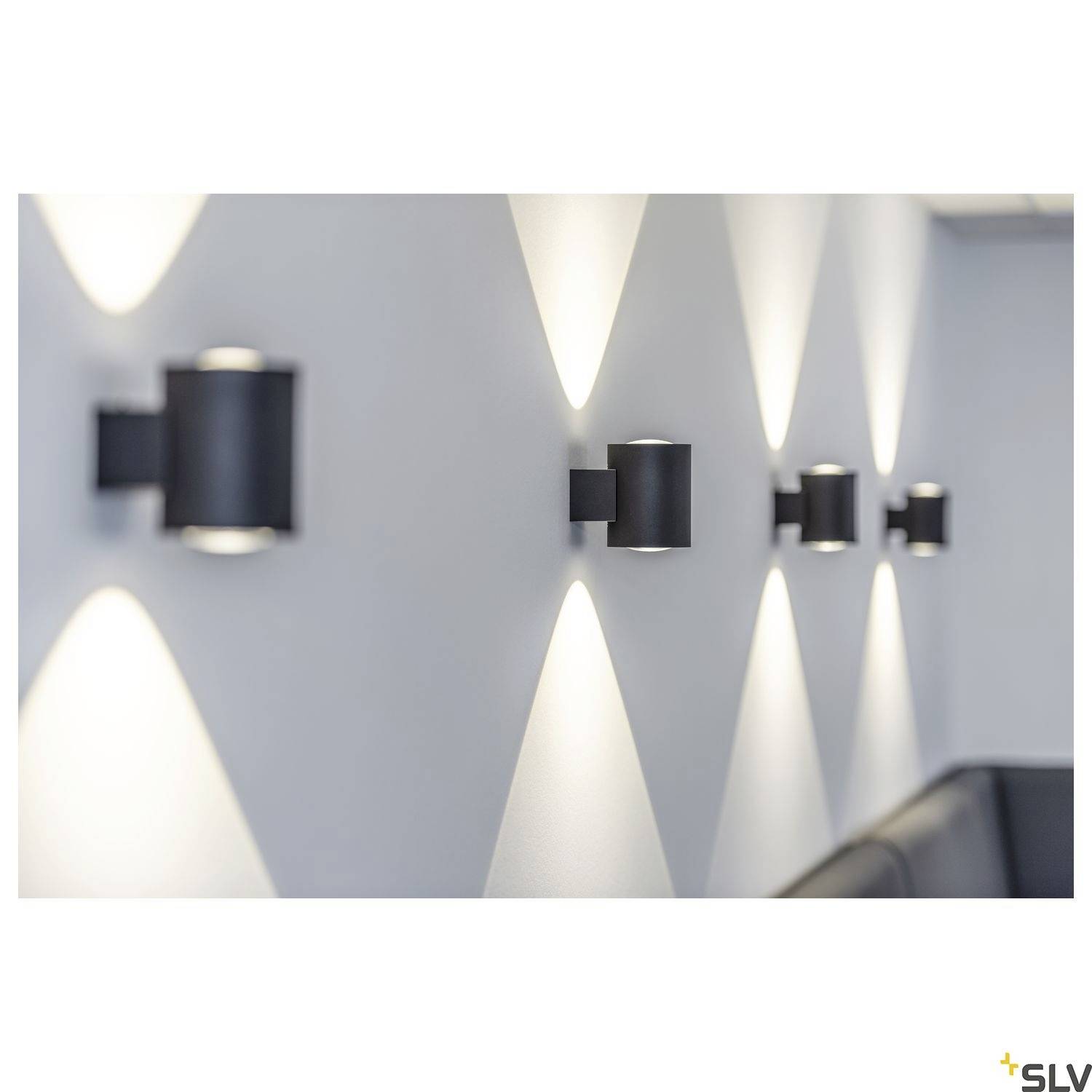 SLV OCULUS UP/DOWN 1004670 LED-Wandleuchte LED fest eingebaut 15W Schwarz