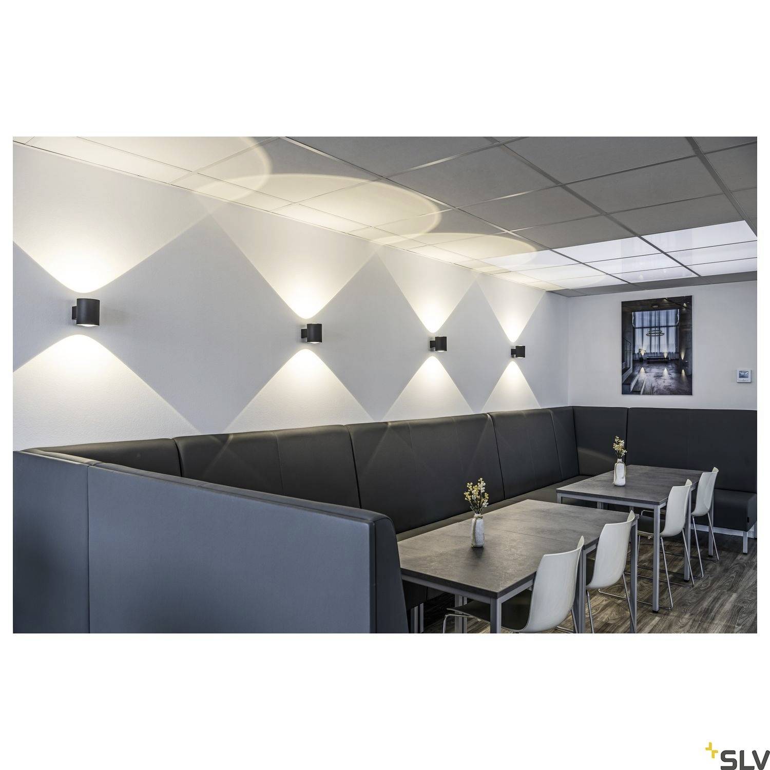 SLV OCULUS UP/DOWN 1004670 LED-Wandleuchte LED fest eingebaut 15W Schwarz