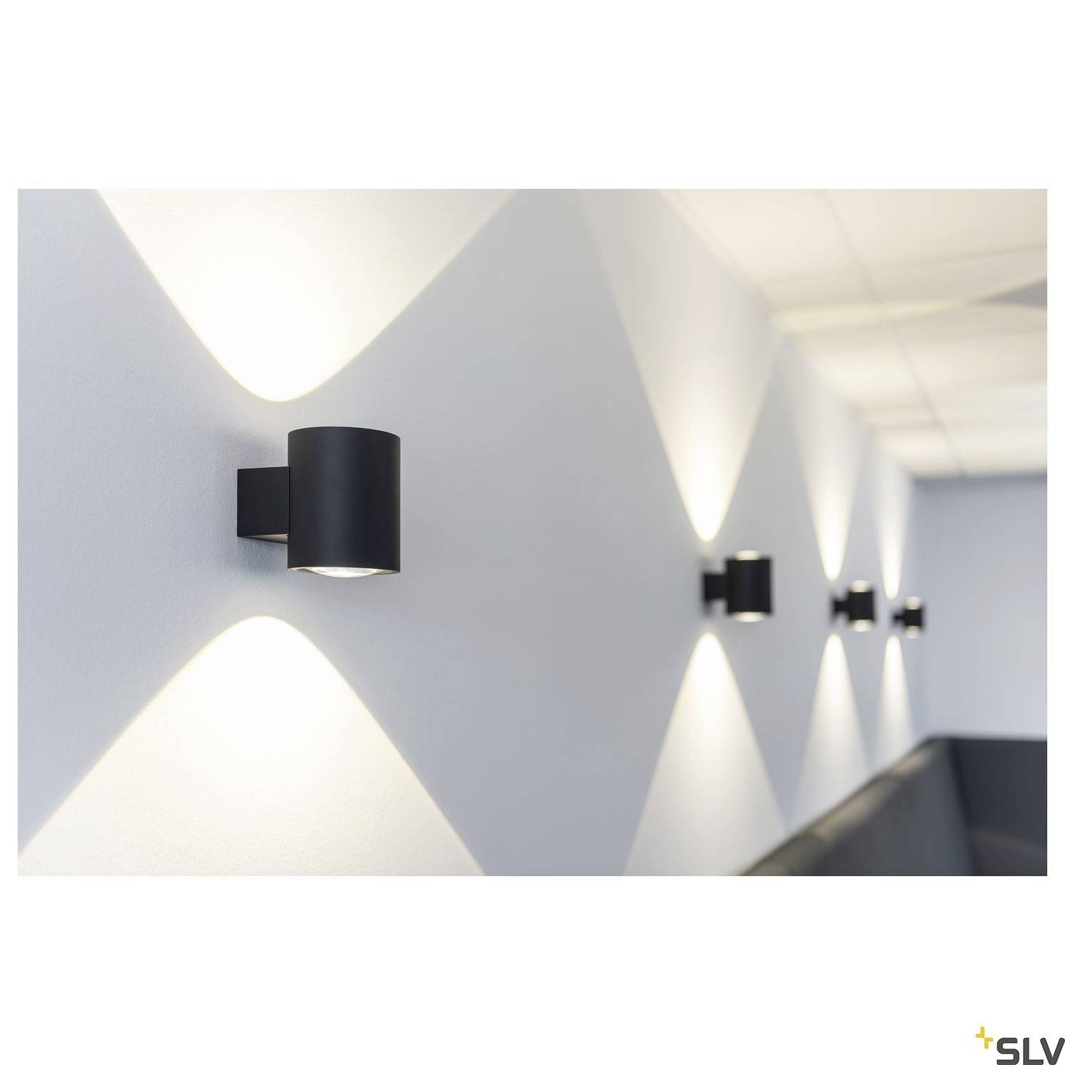 SLV OCULUS UP/DOWN 1004670 LED-Wandleuchte LED fest eingebaut 15W Schwarz