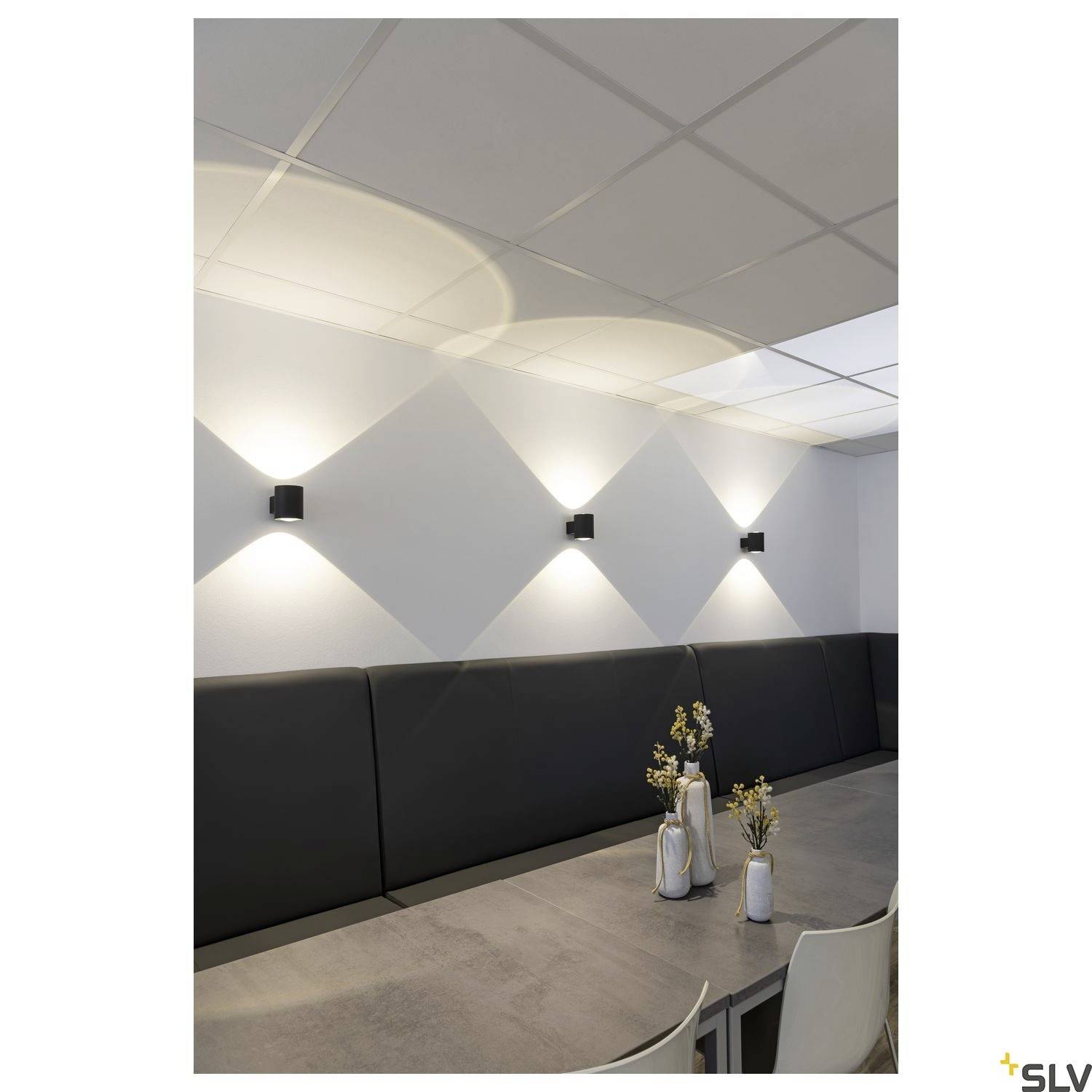 SLV OCULUS UP/DOWN 1004670 LED-Wandleuchte LED fest eingebaut 15W Schwarz