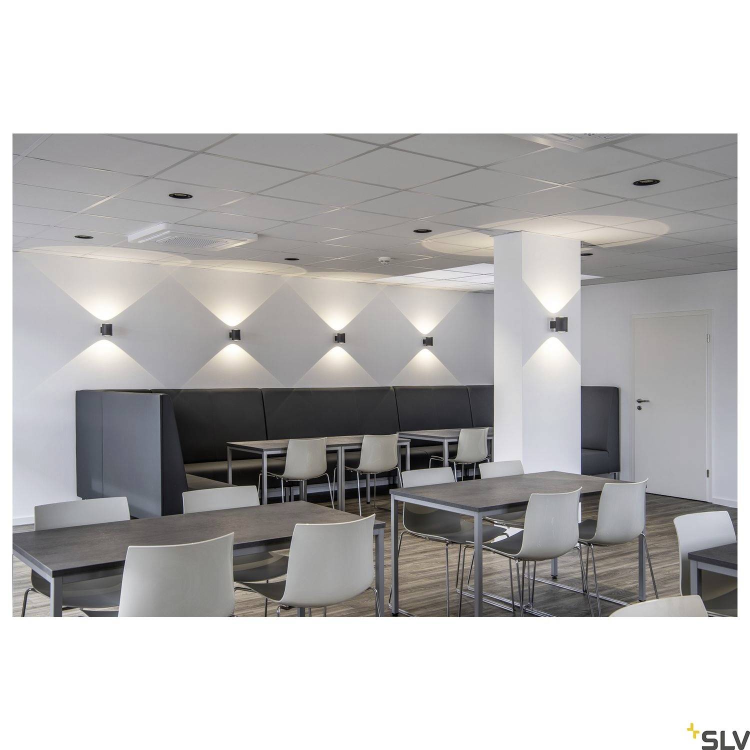 SLV OCULUS UP/DOWN 1004670 LED-Wandleuchte LED fest eingebaut 15W Schwarz