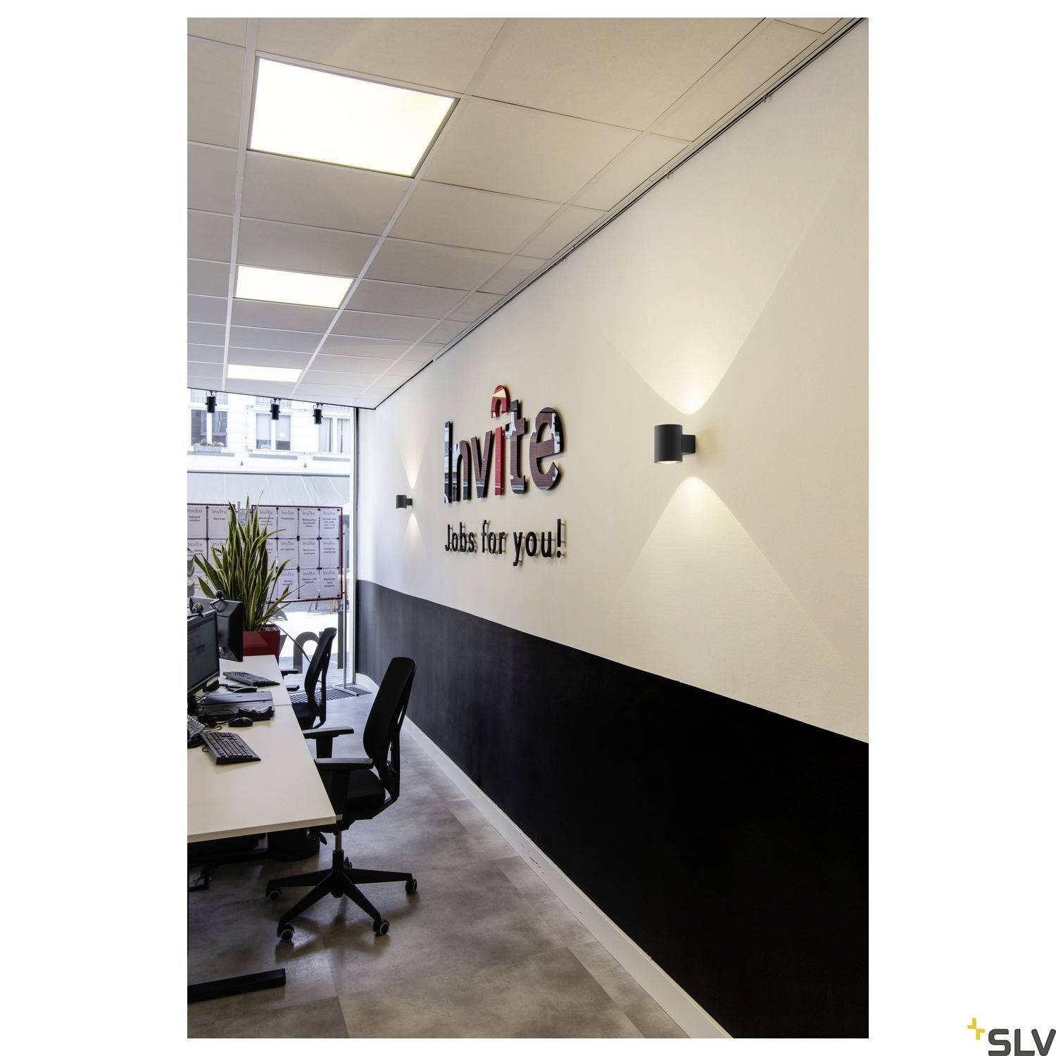 SLV OCULUS UP/DOWN 1004670 LED-Wandleuchte LED fest eingebaut 15W Schwarz