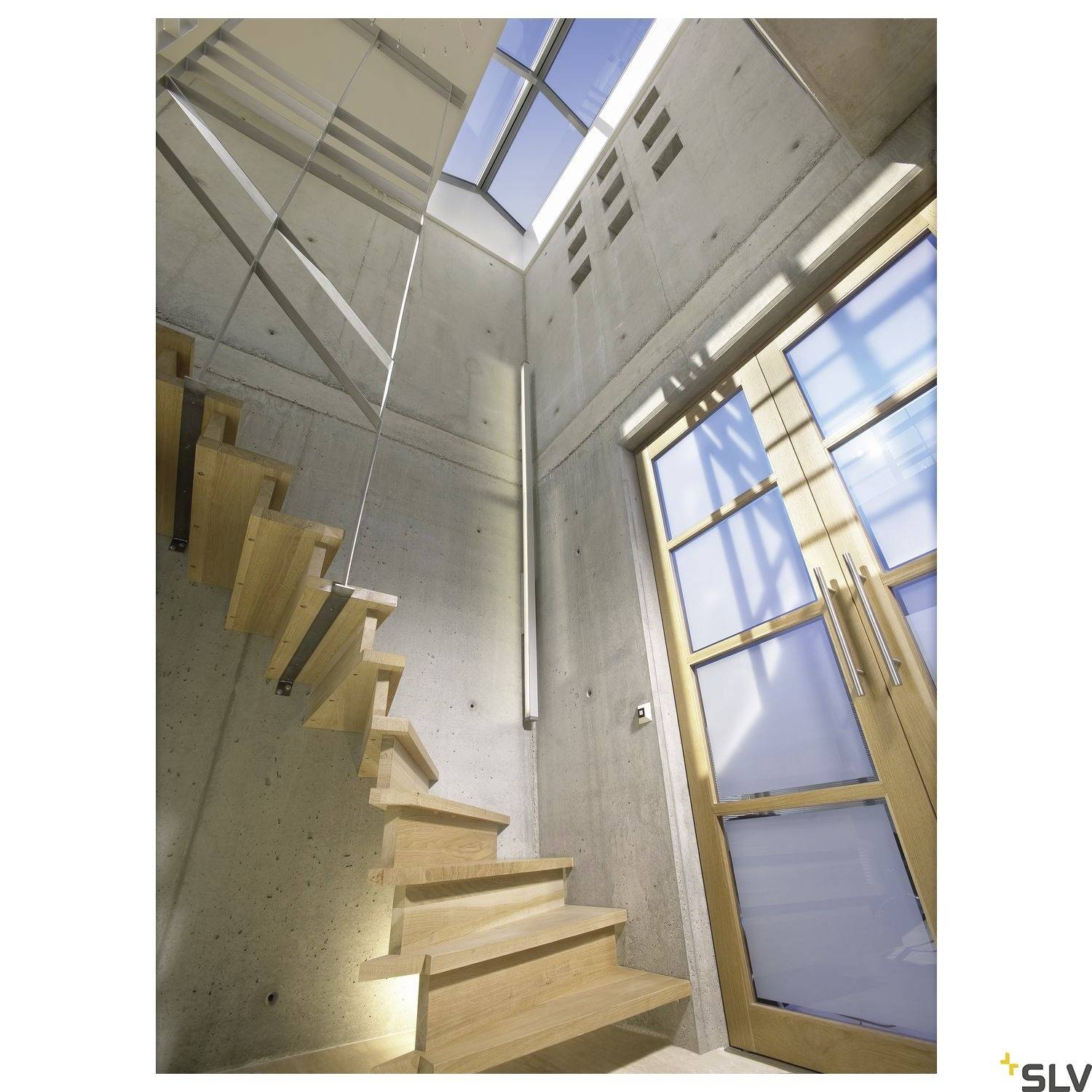 SLV Q-LINE ® 1000670 Wandleuchte LED fest eingebaut 45W Grau