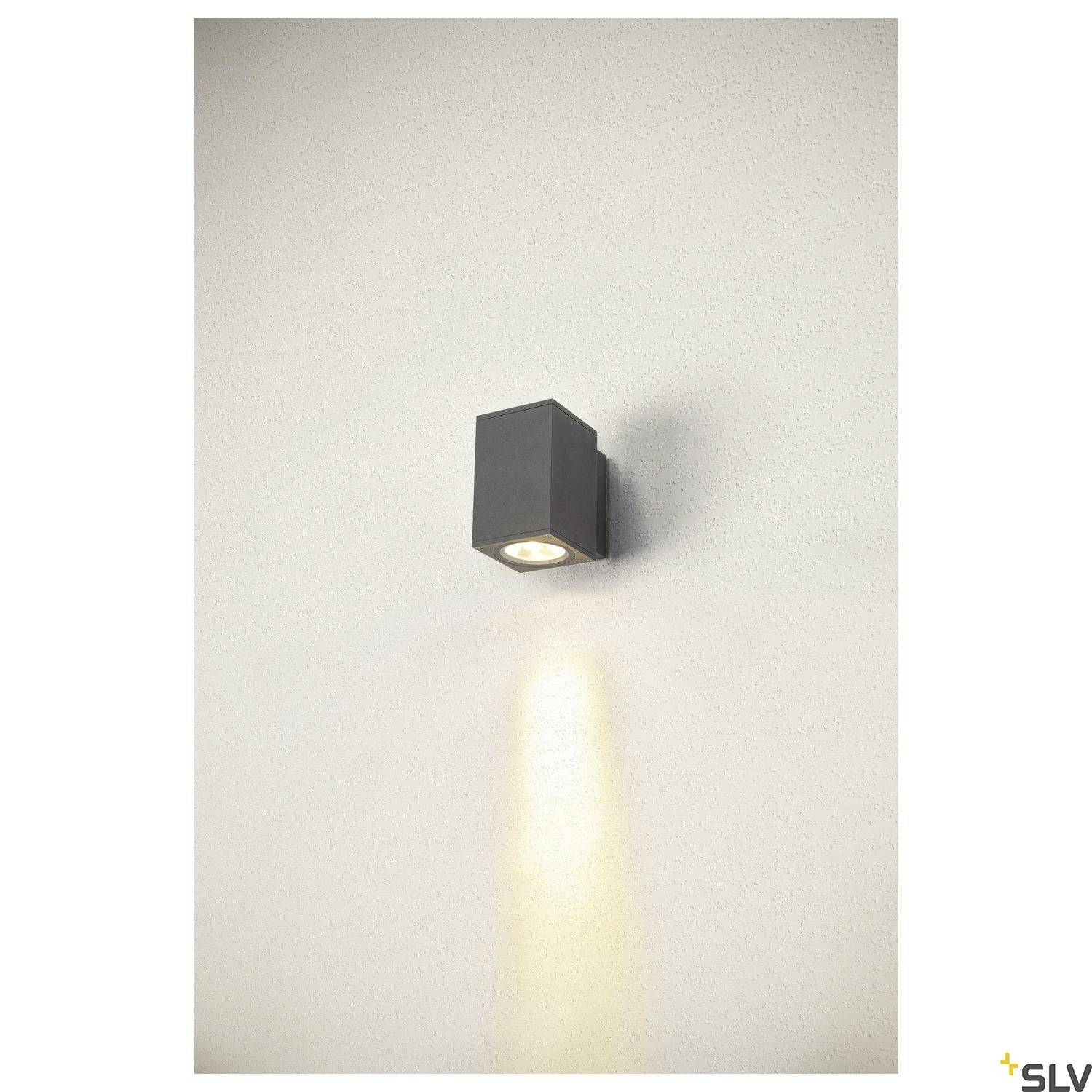 SLV ENOLA SQUARE M 1003417 LED-Außenwandleuchte LED fest eingebaut 10W Anthrazit