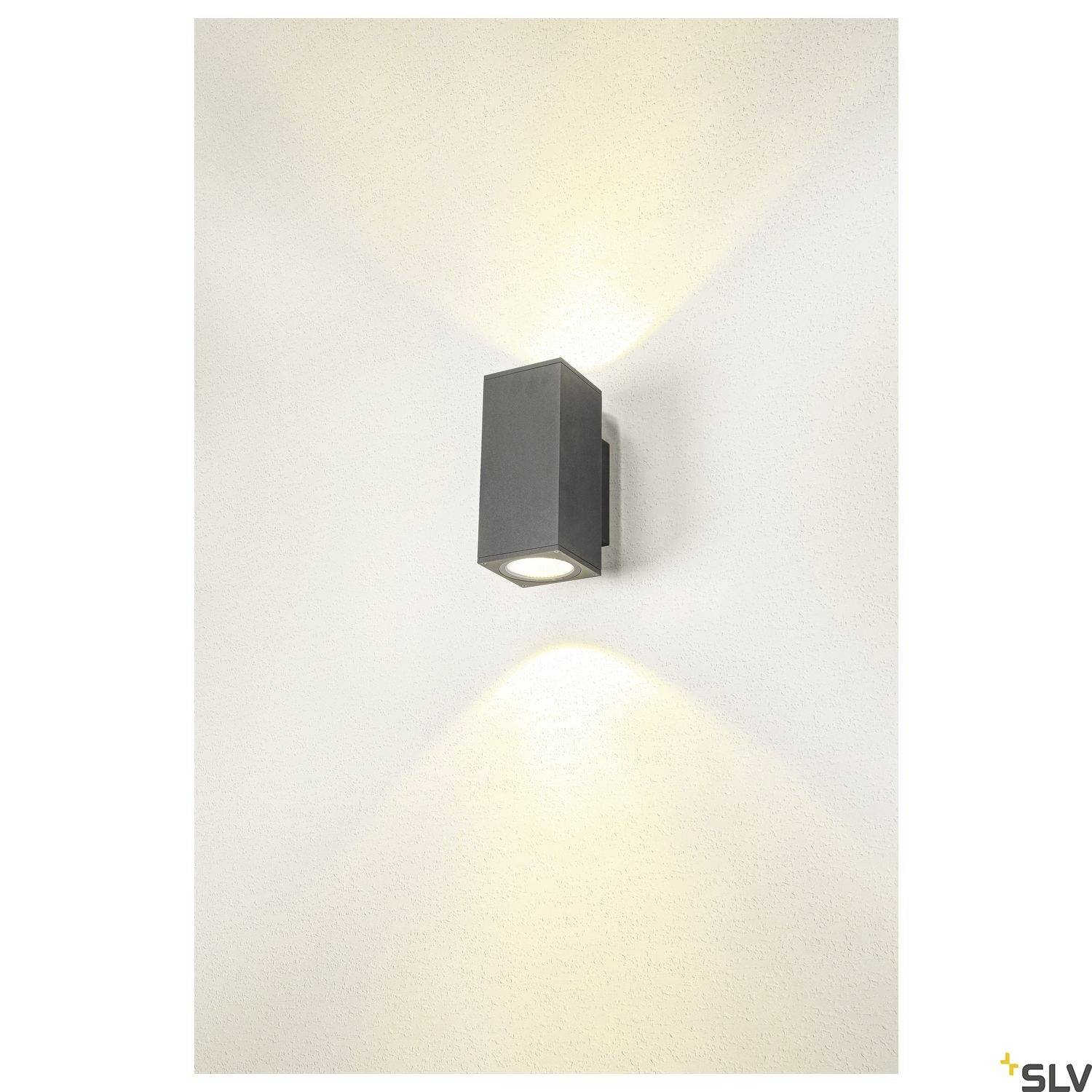 SLV ENOLA SQUARE M UP/DOWN 1003419 LED-Außenwandleuchte LED fest eingebaut 19W Anthrazit