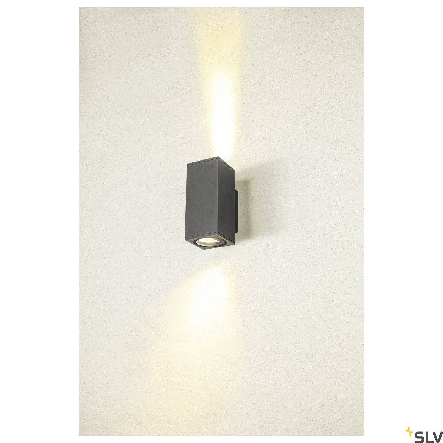 SLV ENOLA SQUARE M UP/DOWN 1003419 LED-Außenwandleuchte LED fest eingebaut 19W Anthrazit