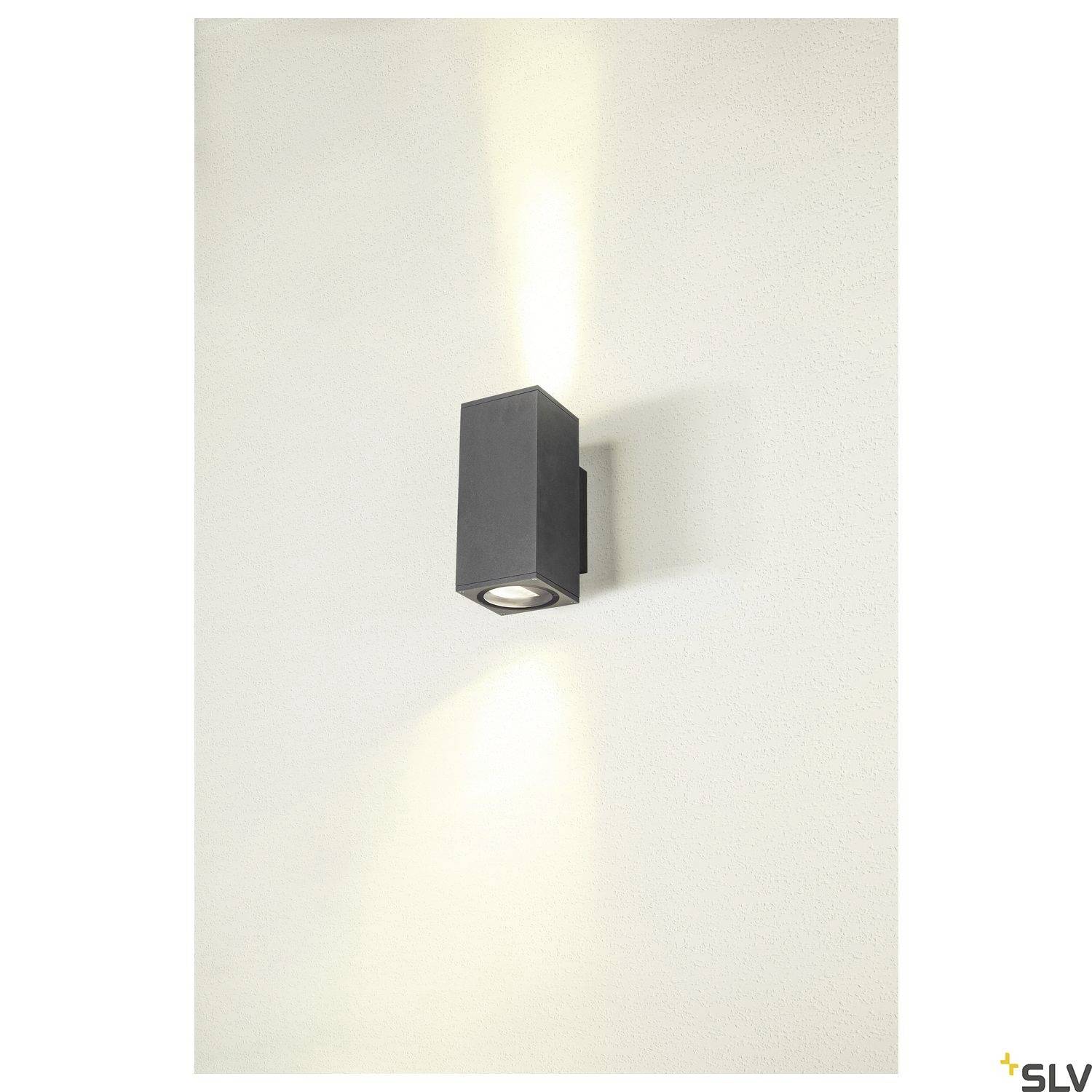 SLV ENOLA SQUARE M UP/DOWN 1003419 LED-Außenwandleuchte LED fest eingebaut 19W Anthrazit