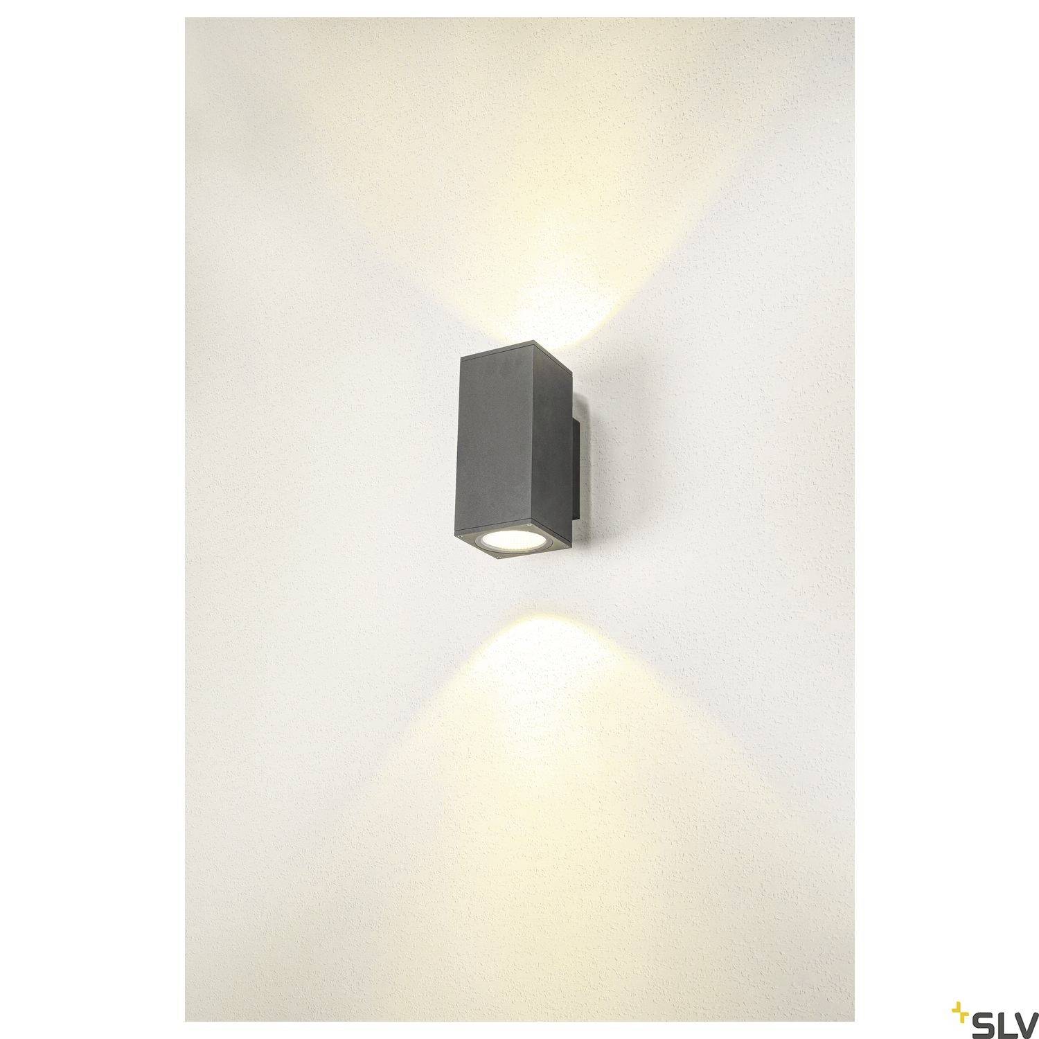 SLV ENOLA SQUARE M UP/DOWN 1003419 LED-Außenwandleuchte LED fest eingebaut 19W Anthrazit