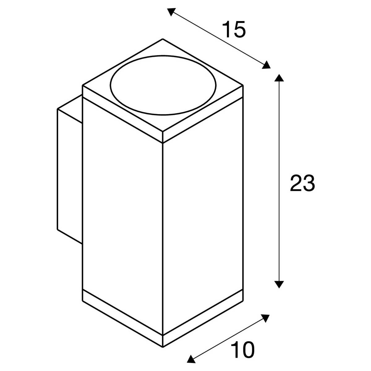 SLV ENOLA SQUARE M UP/DOWN 1003419 LED-Außenwandleuchte LED fest eingebaut 19W Anthrazit