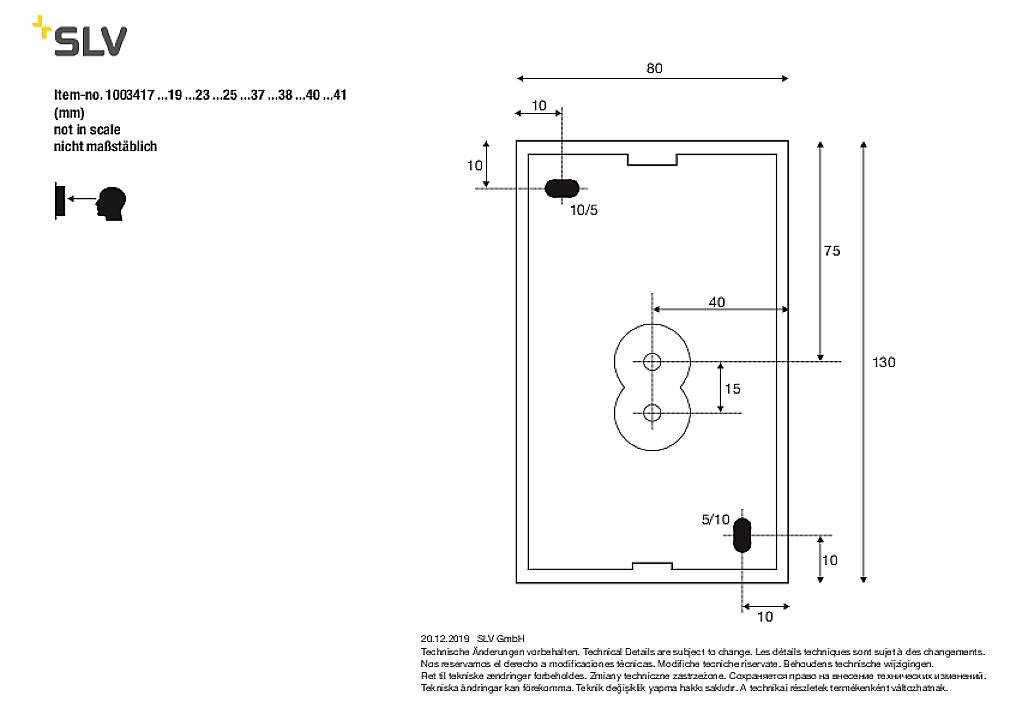 SLV ENOLA SQUARE M UP/DOWN 1003419 LED-Außenwandleuchte LED fest eingebaut 19W Anthrazit