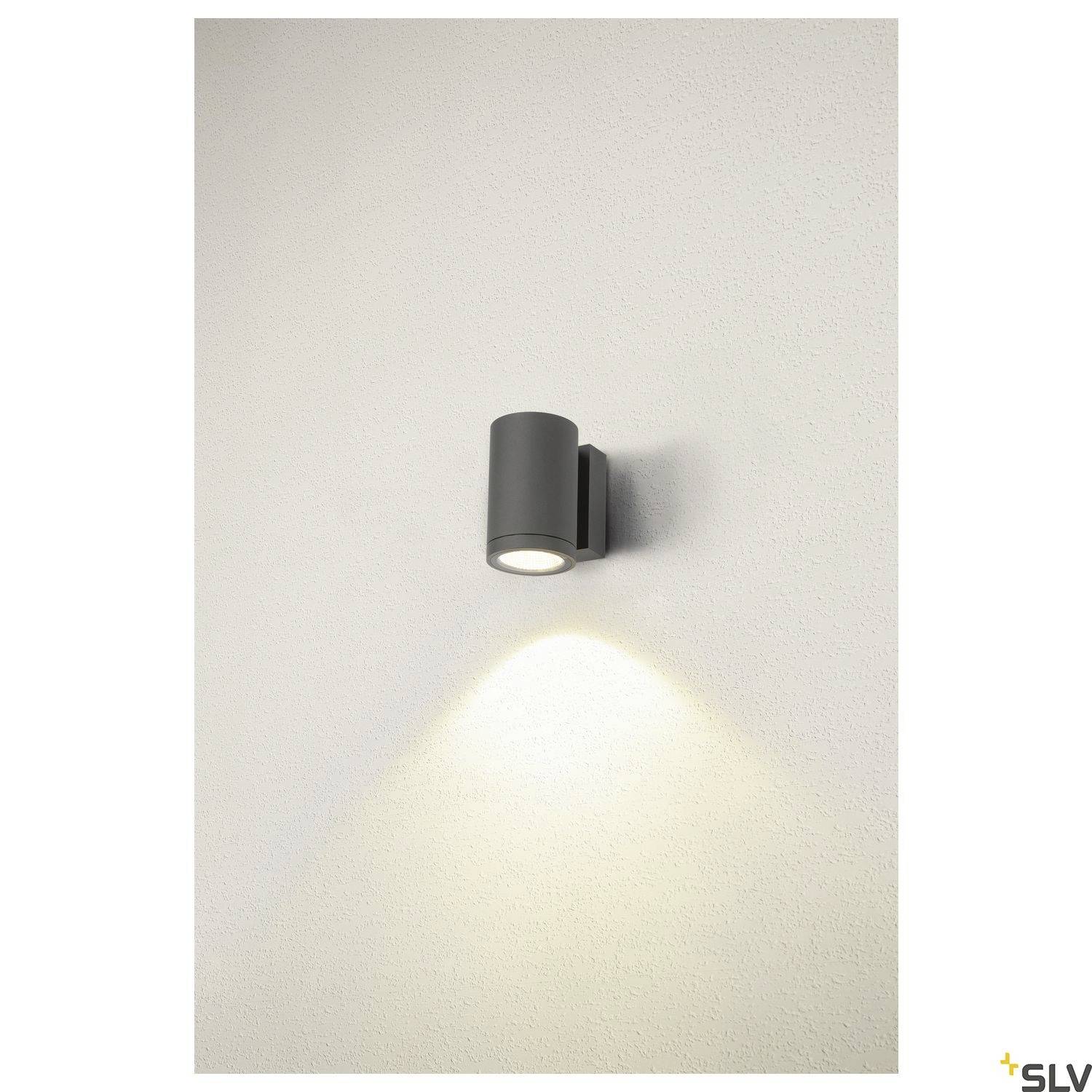 SLV ENOLA ROUND M 1003423 LED-Außenwandleuchte LED fest eingebaut 10W Anthrazit