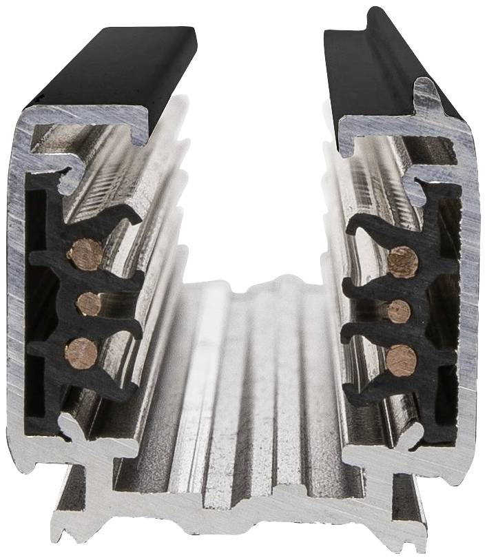 SLV Hochvolt-Schienensystem-Komponente Stromschiene Schwarz 1004937 S-TRACK