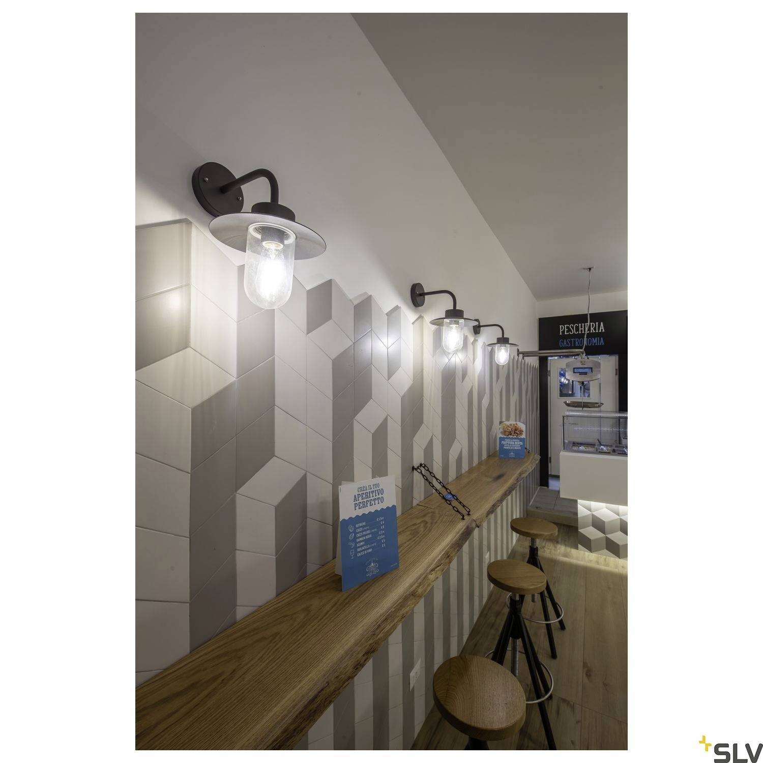 SLV MOLAT 1000820 LED-Außenwandleuchte E27 60W Anthrazit