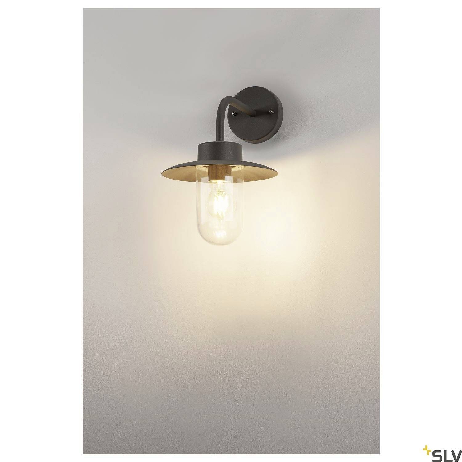 SLV MOLAT 1000820 LED-Außenwandleuchte E27 60W Anthrazit