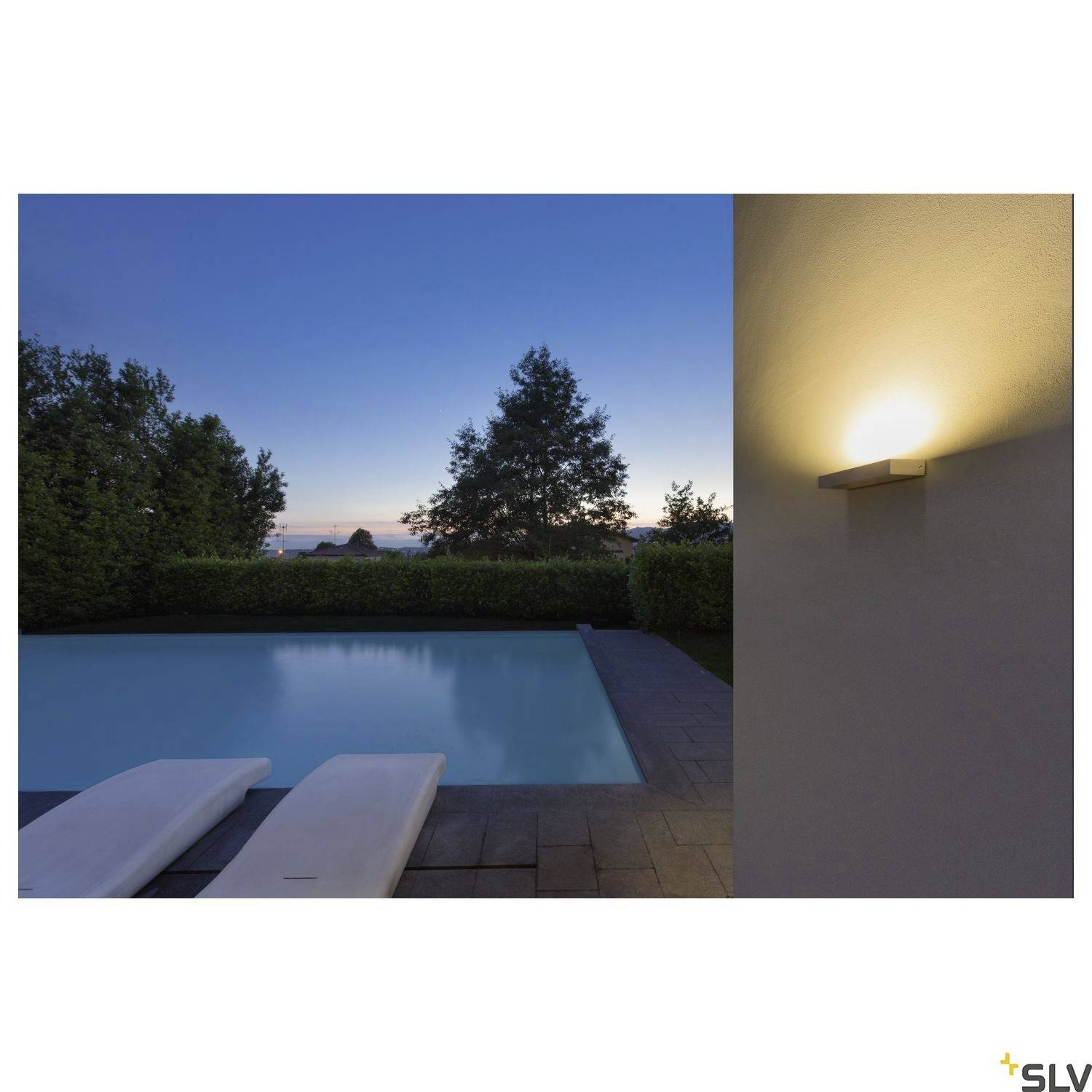 SLV PEMA® 1002070 LED-Außenwandleuchte LED fest eingebaut 7.7W Weiß