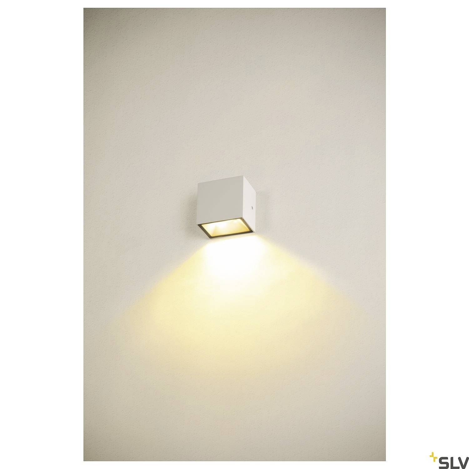 SLV SITRA S 1005149 LED-Außenwandleuchte LED fest eingebaut 6.2W Weiß