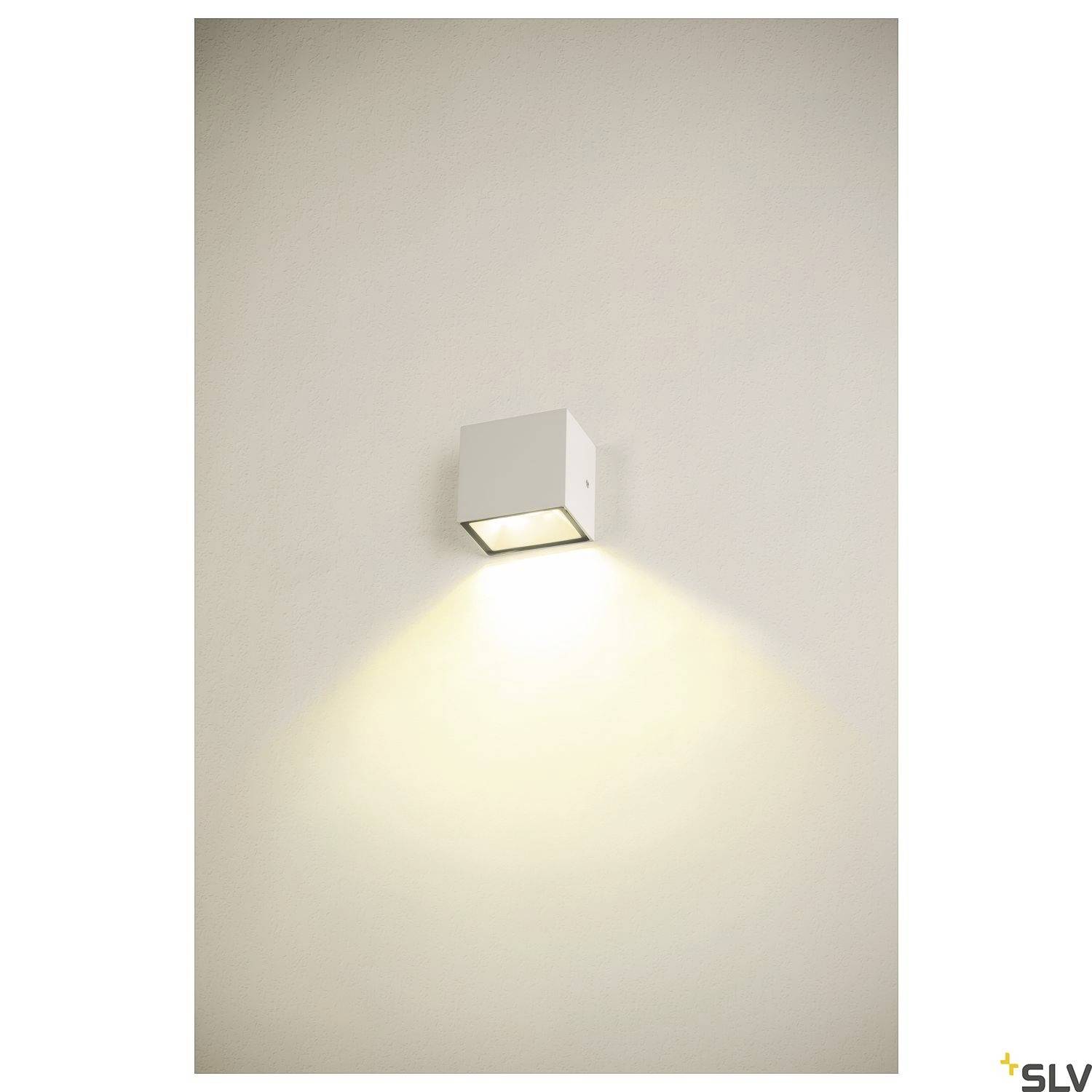 SLV SITRA S 1005149 LED-Außenwandleuchte LED fest eingebaut 6.2W Weiß