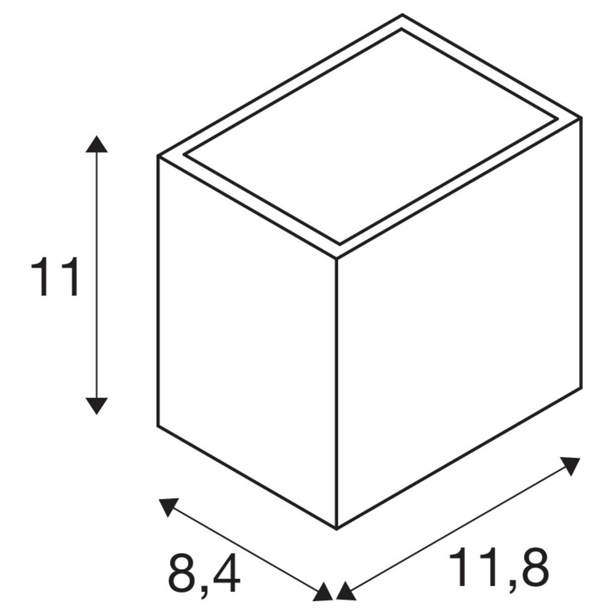SLV SITRA S 1005149 LED-Außenwandleuchte LED fest eingebaut 6.2W Weiß