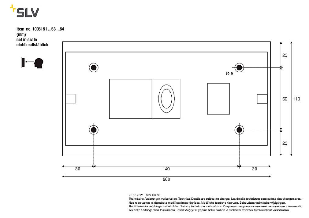 SLV SITRA M 1005151 LED-Außenwandleuchte LED fest eingebaut 14W Anthrazit