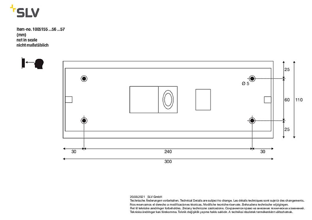 SLV SITRA L 1005155 LED-Außenwandleuchte LED fest eingebaut 24W Anthrazit