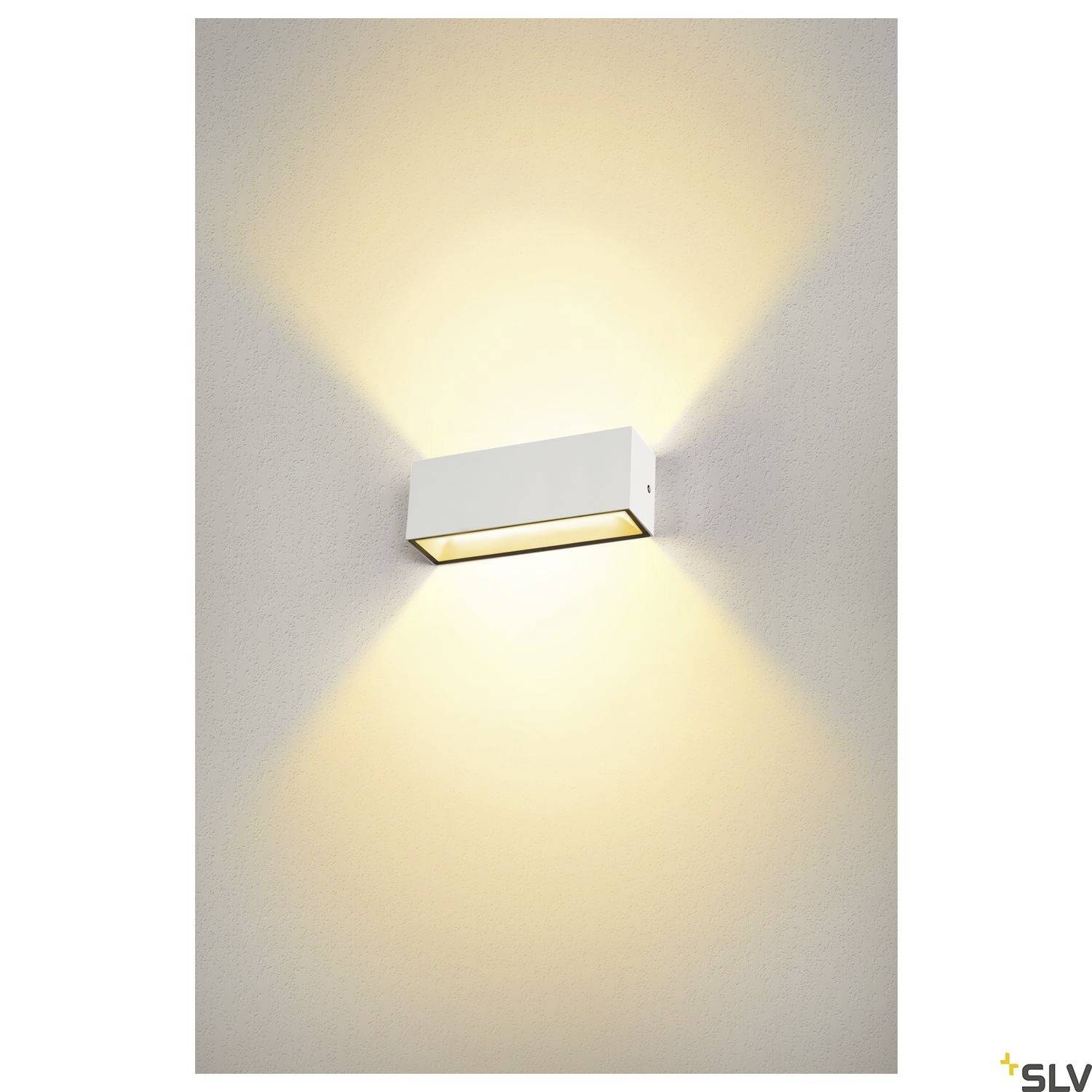 SLV SITRA L 1005156 LED-Außenwandleuchte LED fest eingebaut 24W Weiß