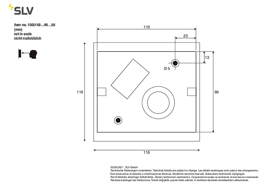 SLV SITRA S 1005148 LED-Außenwandleuchte LED fest eingebaut 6.2W Anthrazit