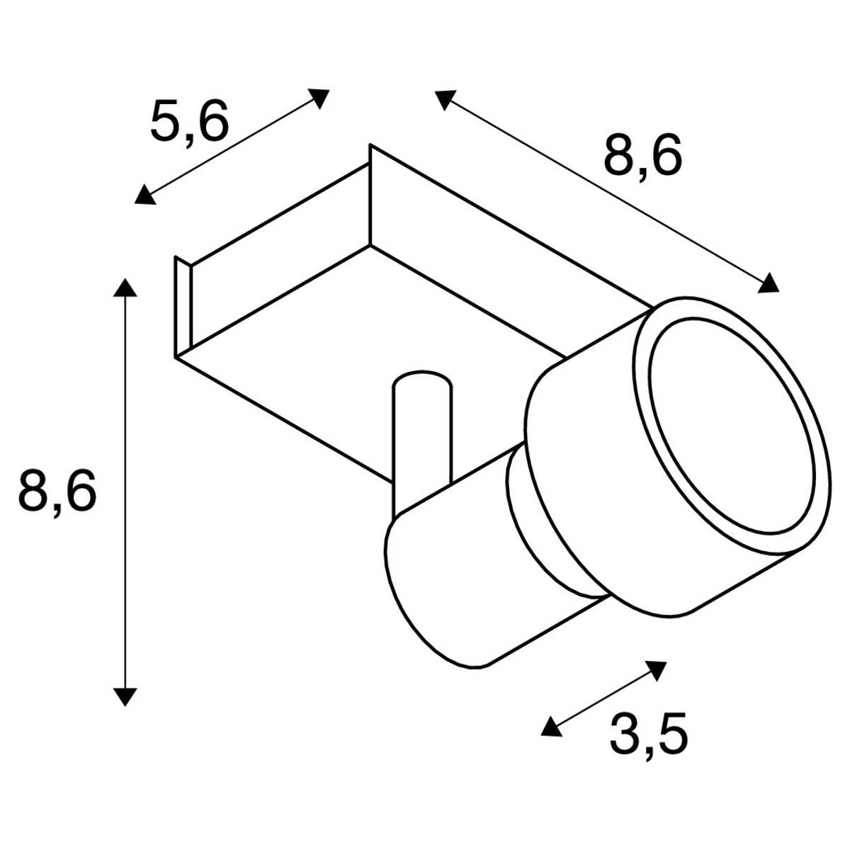 SLV PURI 147361 Wandleuchte GU10 50W Weiß