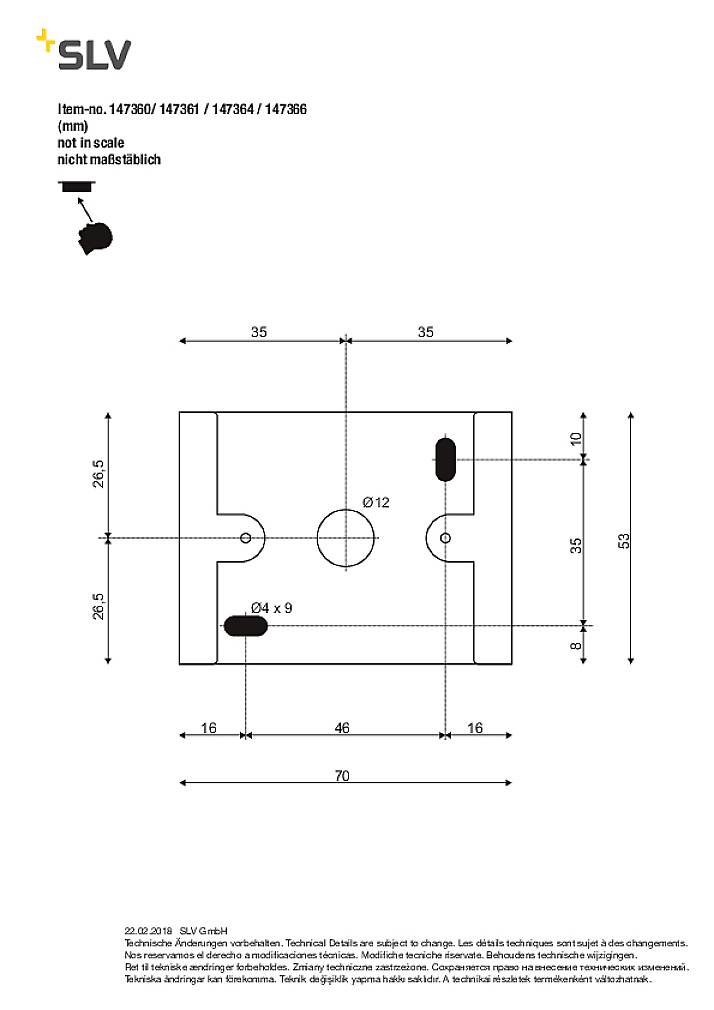 SLV PURI 147361 Wandleuchte GU10 50W Weiß