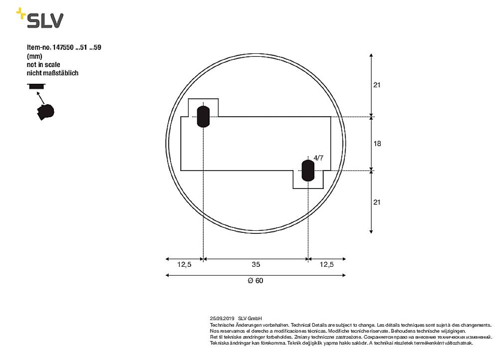 SLV INDA 147550 Wandleuchte GU10 50W Schwarz