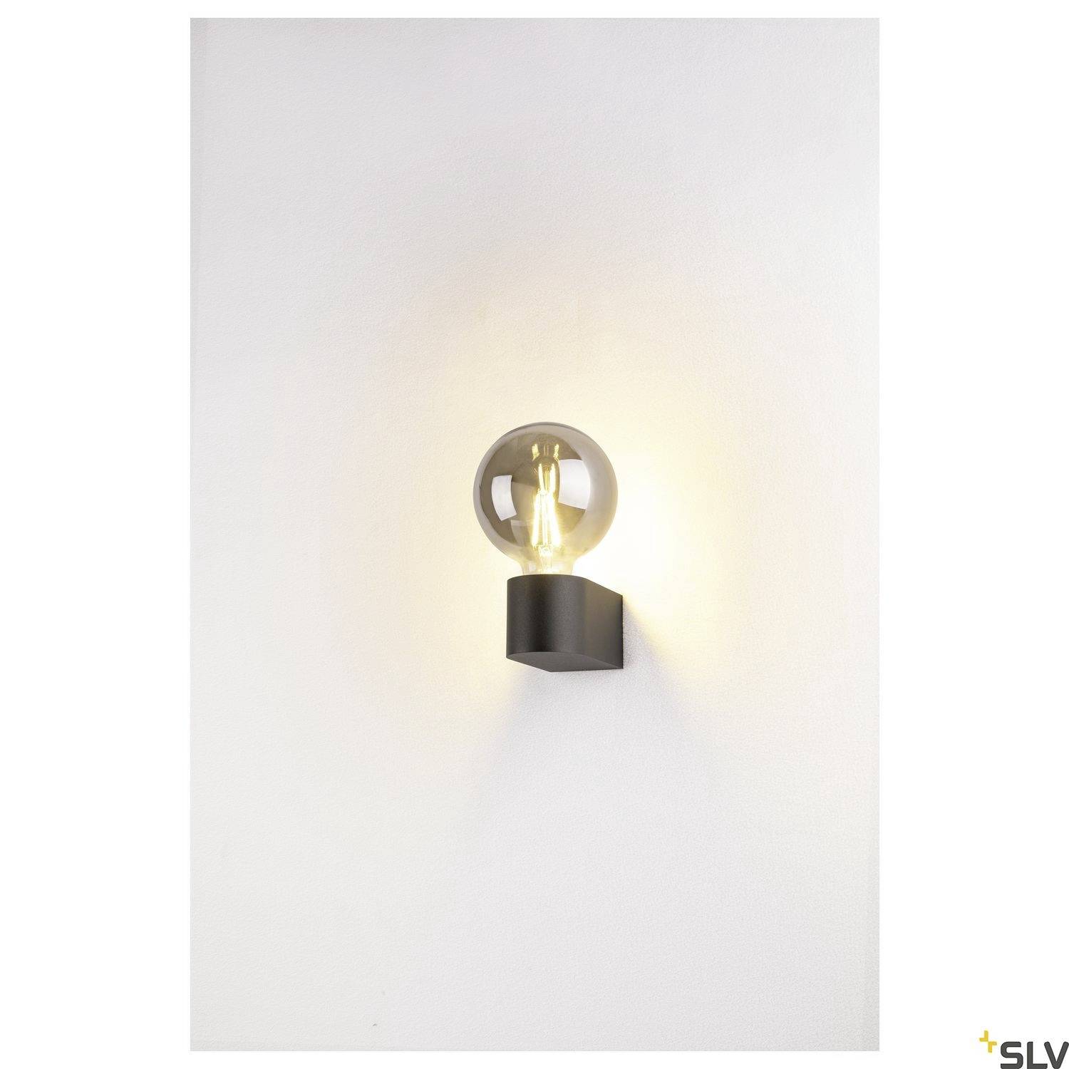 SLV FITU CUBE 1004738 Wandleuchte E27 20W Schwarz