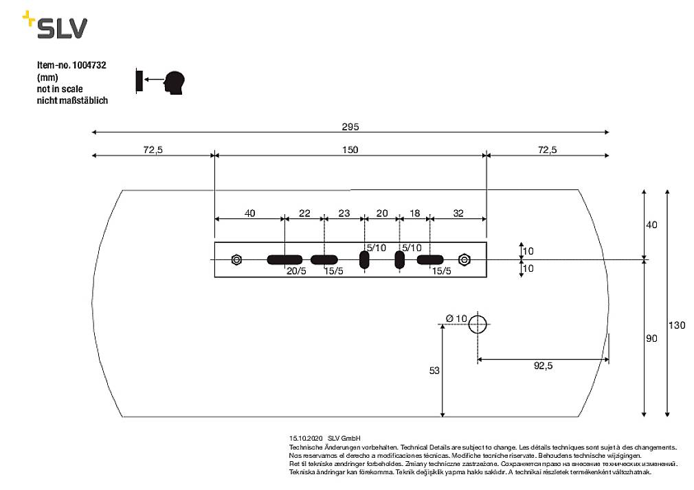 SLV PLASTRA 1004732 Wandleuchte R7s 20W Weiß